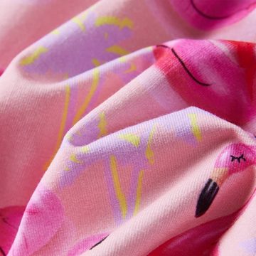 vidaXL A-Linien-Kleid Kinderkleid mit Flamingo-Schwimmringen Hellrosa 116 Kurz