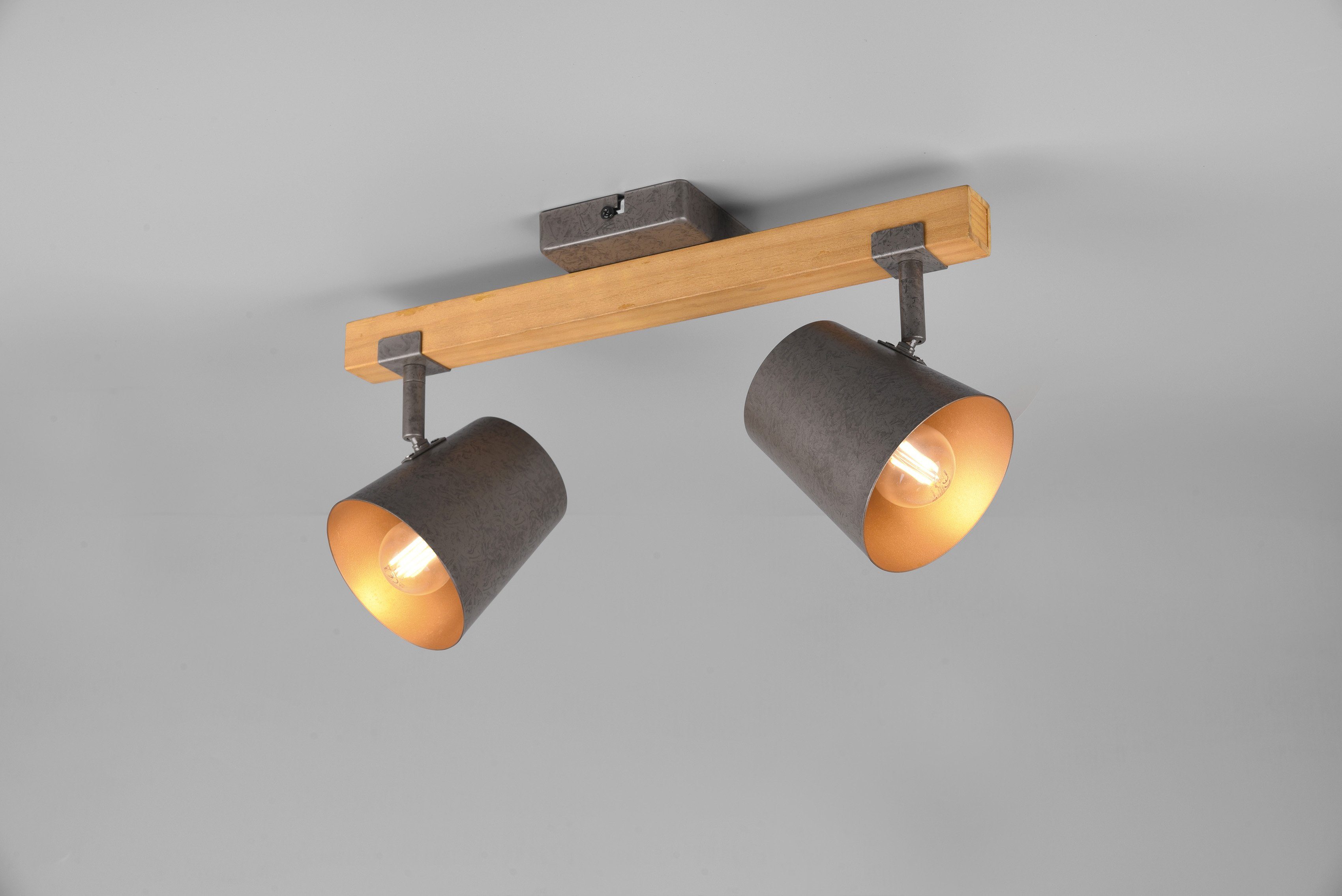 TRIO Leuchten Deckenstrahler Bell, zur Leuchtmittel Wand- Leuchtmittel und wechselbar, / Leuchtmittel, frei Warmweiß, Spot ohne wählbar 2-flammig Deckenmontage