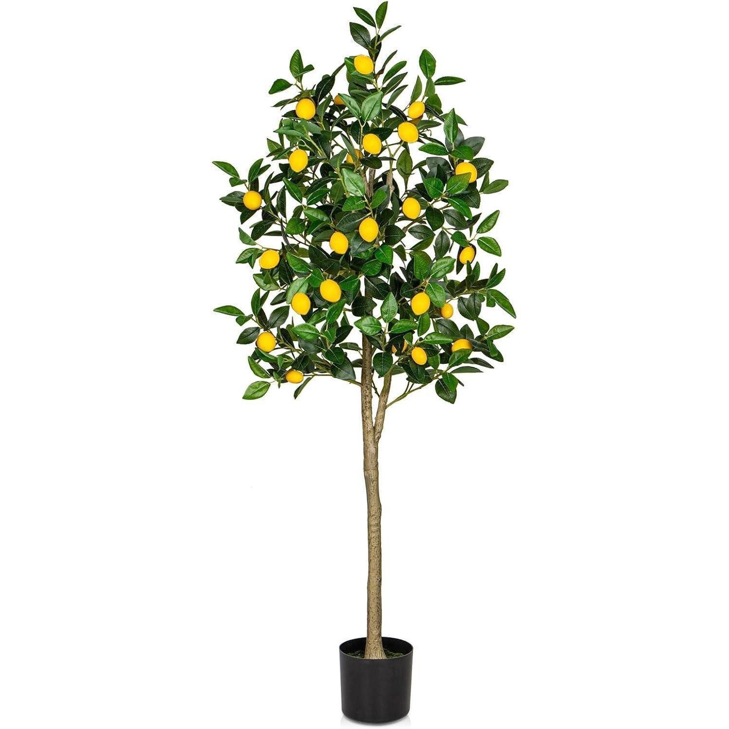 LuxusKollektion Dekohänger Kunstpflanzen Groß Zitronenbaum 150cm günstig online kaufen