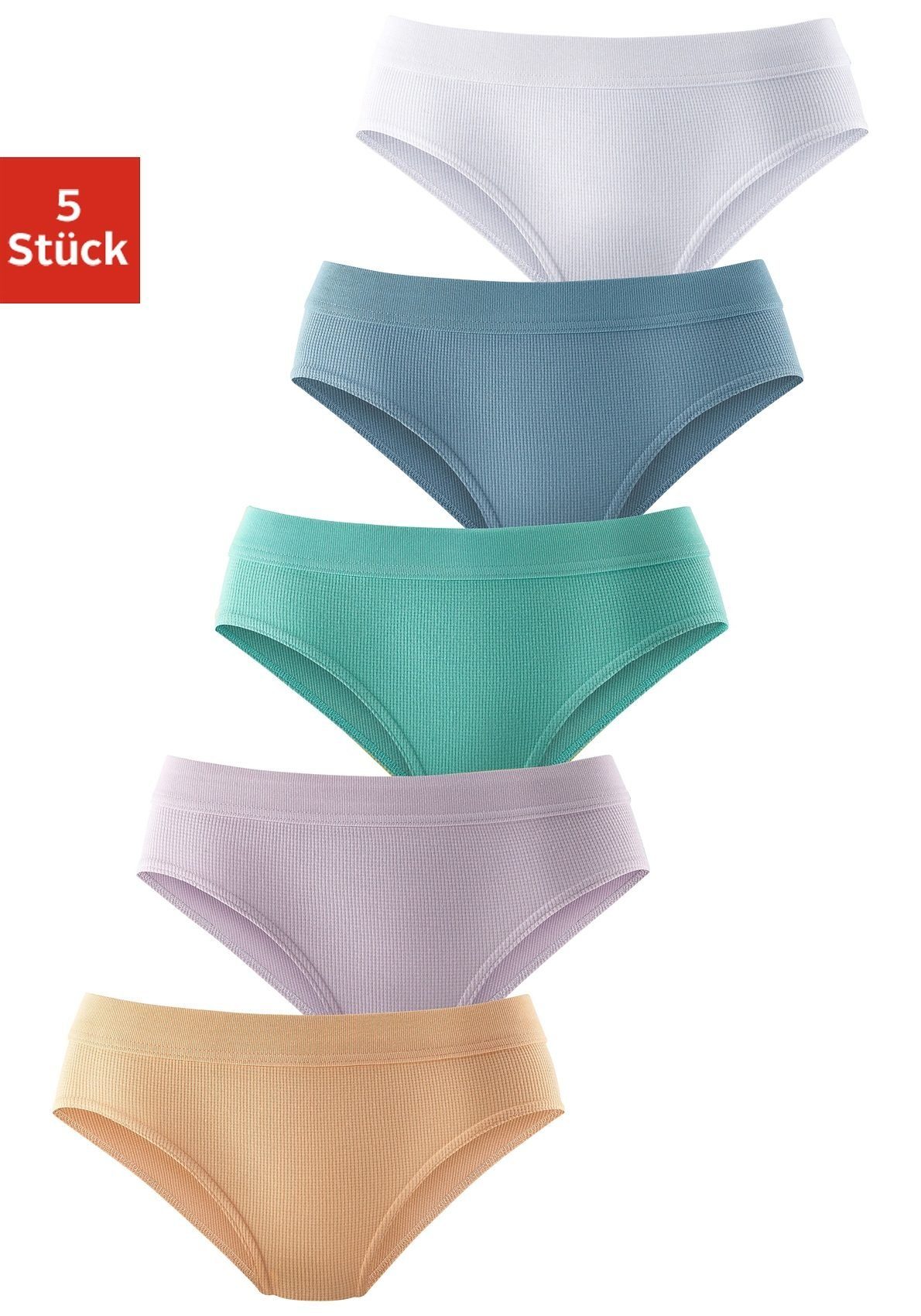 petite fleur Hüftslip (5er-Pack) aus elastischer Baumwoll-Qualität