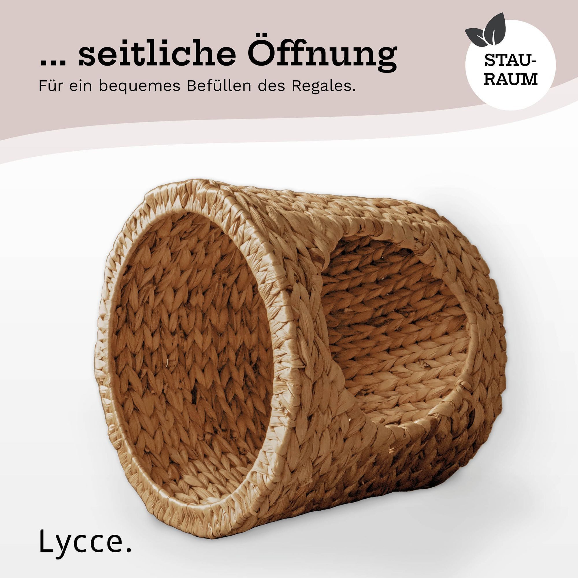 Lycce Wandregal Wandregal Badezimmer Regal geflochten aus Wasserhyazinthe, 2-tlg. – Bild 5 von 5