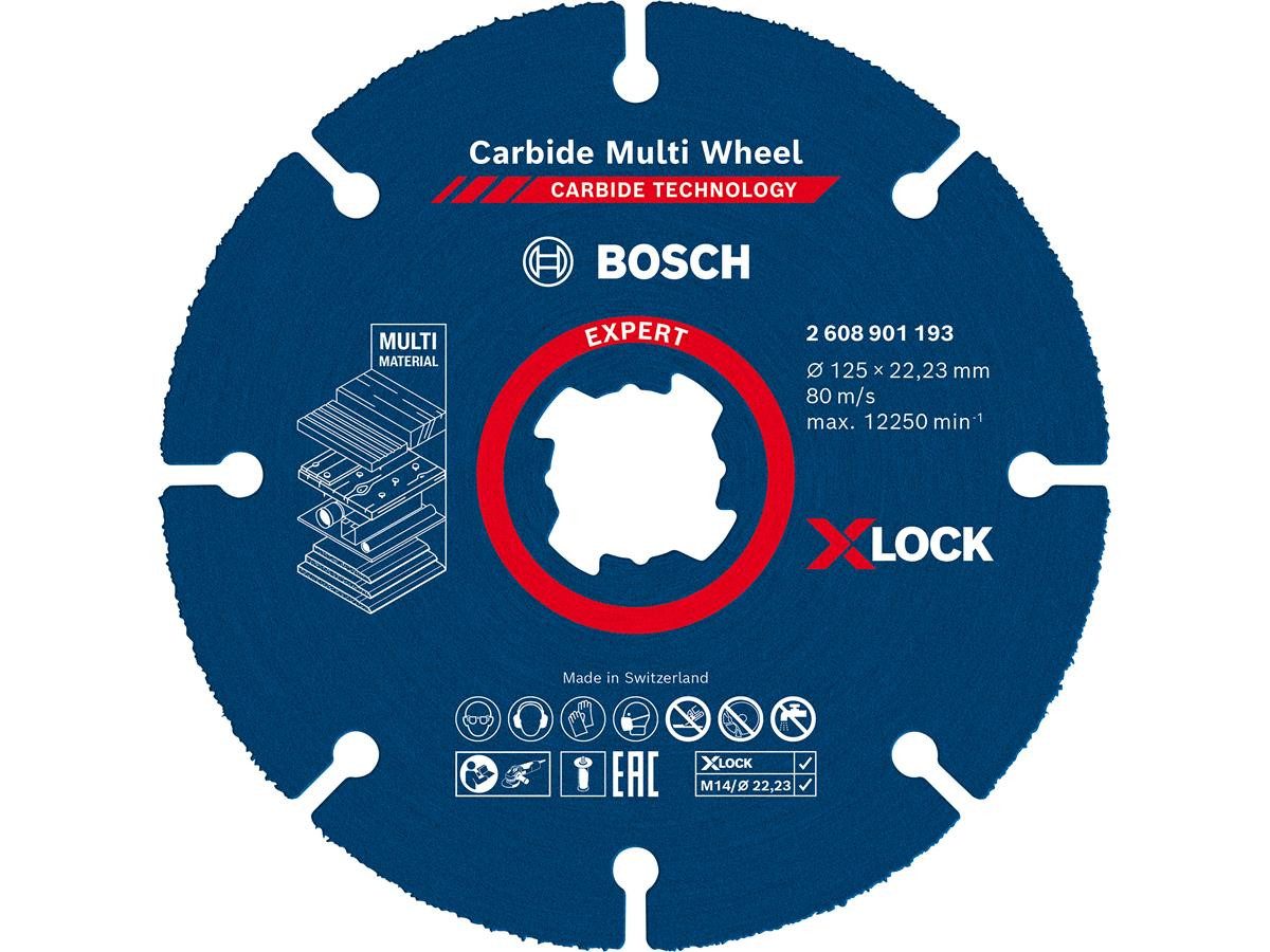 Bosch Professional Trennscheibe Expert X-Lock Carbide Multiwheel, Ø 125 mm, (Einzelartikel / 1-teilig, 1× Carbide Multi Wheel 125 mm)