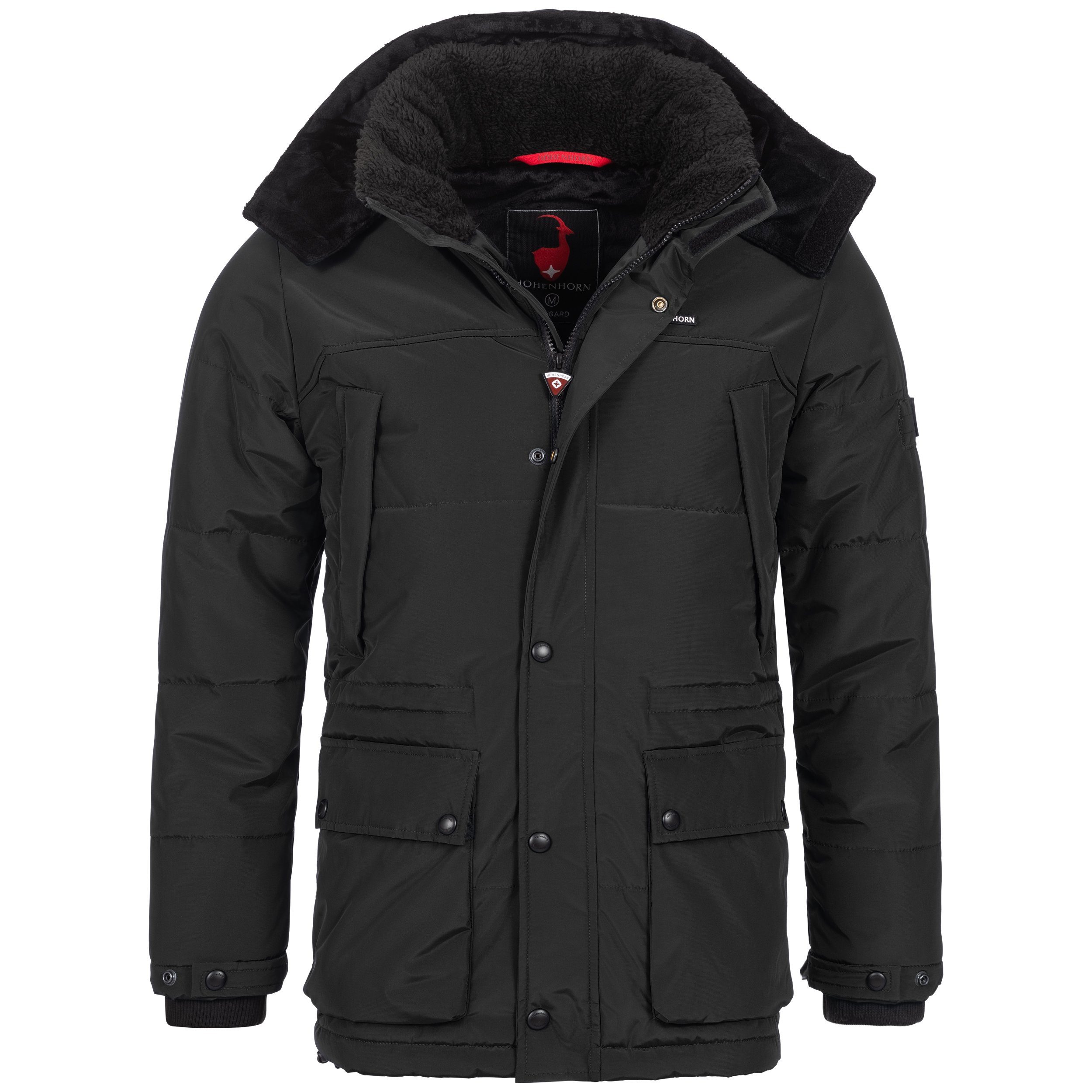 Höhenhorn Winterjacke Mangard Herren Winter Jacke für Männer Gefüttert Winterjacke Parker abnehmbare Gefütterte Kapuze, weicher Teddyfleece Kragen