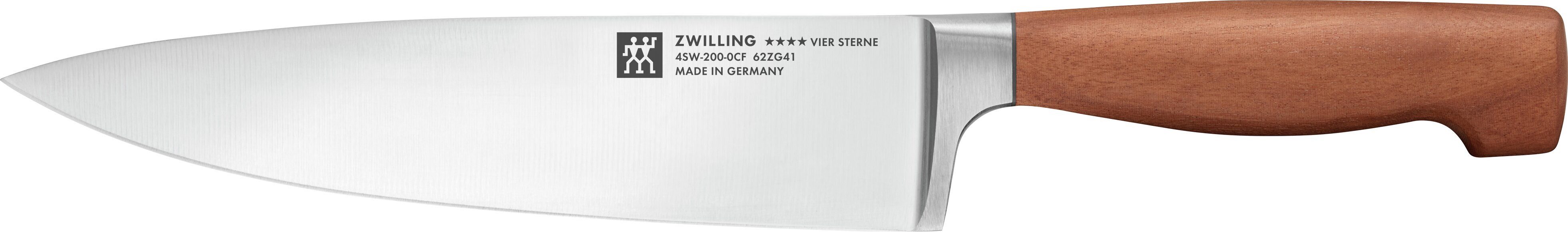 Zwilling Universalküchenmesser VIER STERNE Wood, Made in Germany, Eigehärtete Klinge, FSC-Zertifizitiertes Holz