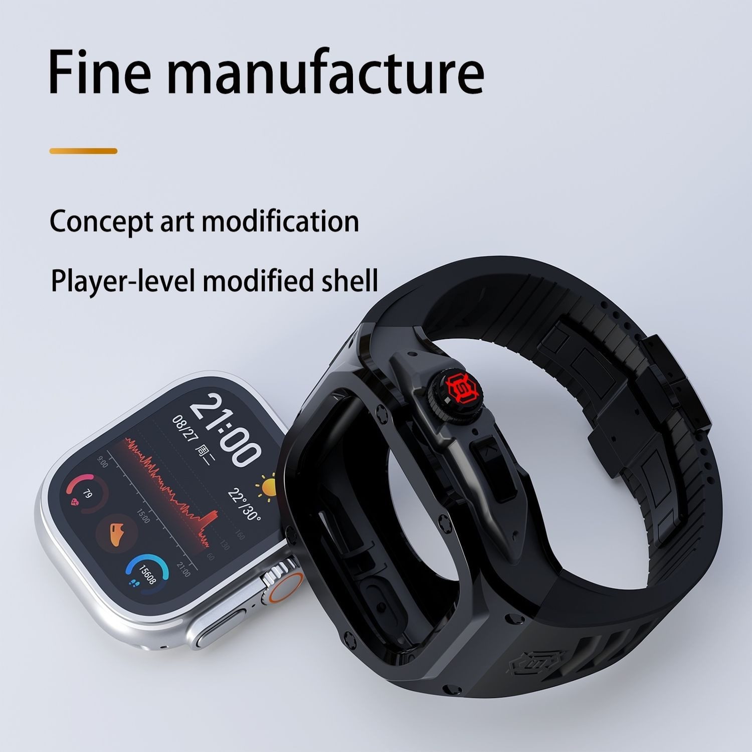 Wigento Smartwatch-Armband Für Apple Watch Ultra 2 / 1 49mm Silikon Armband günstig online kaufen