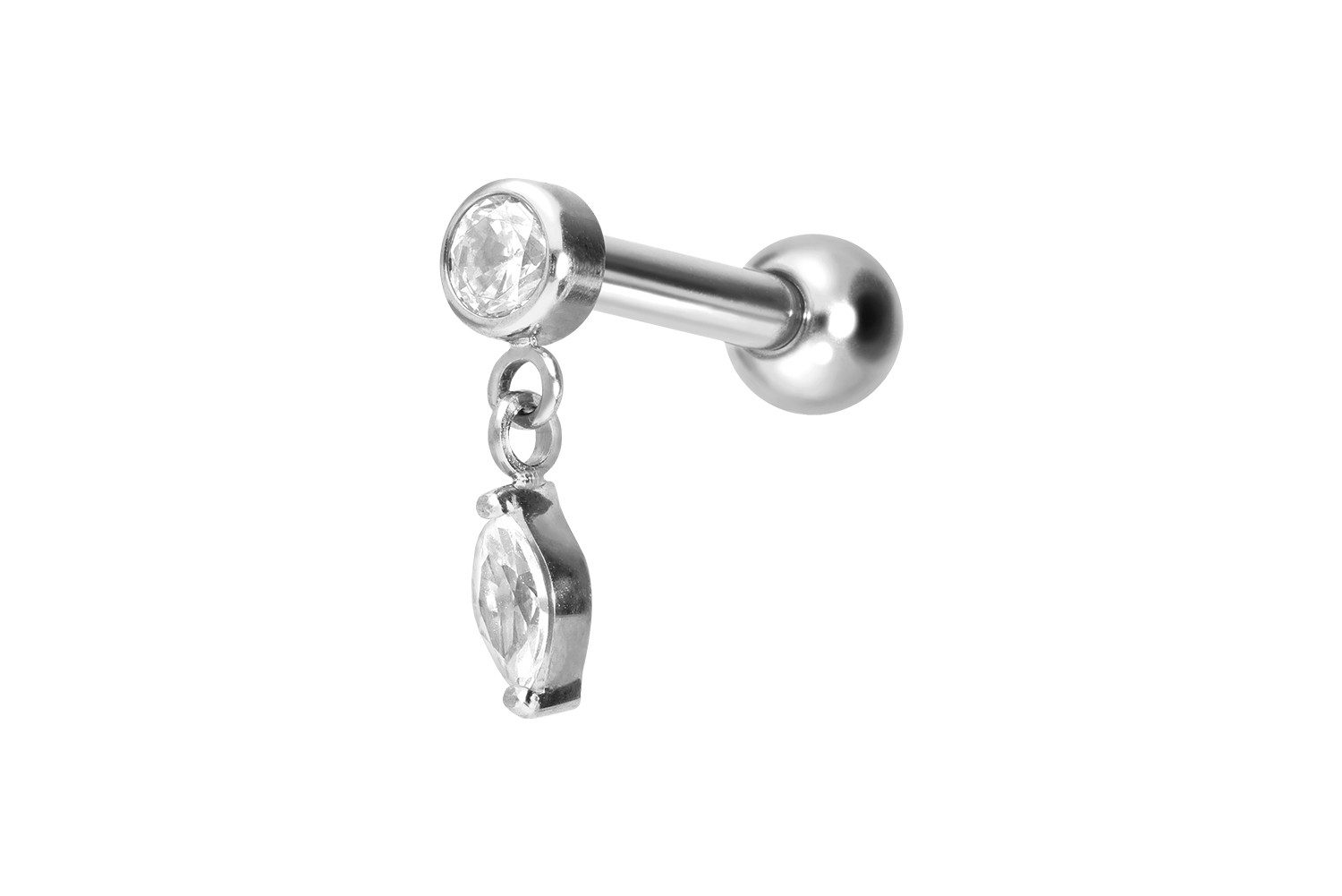 PIERCINGLINE Single-Ohrstecker Titan Ohrpiercing mit Innengewinde günstig online kaufen