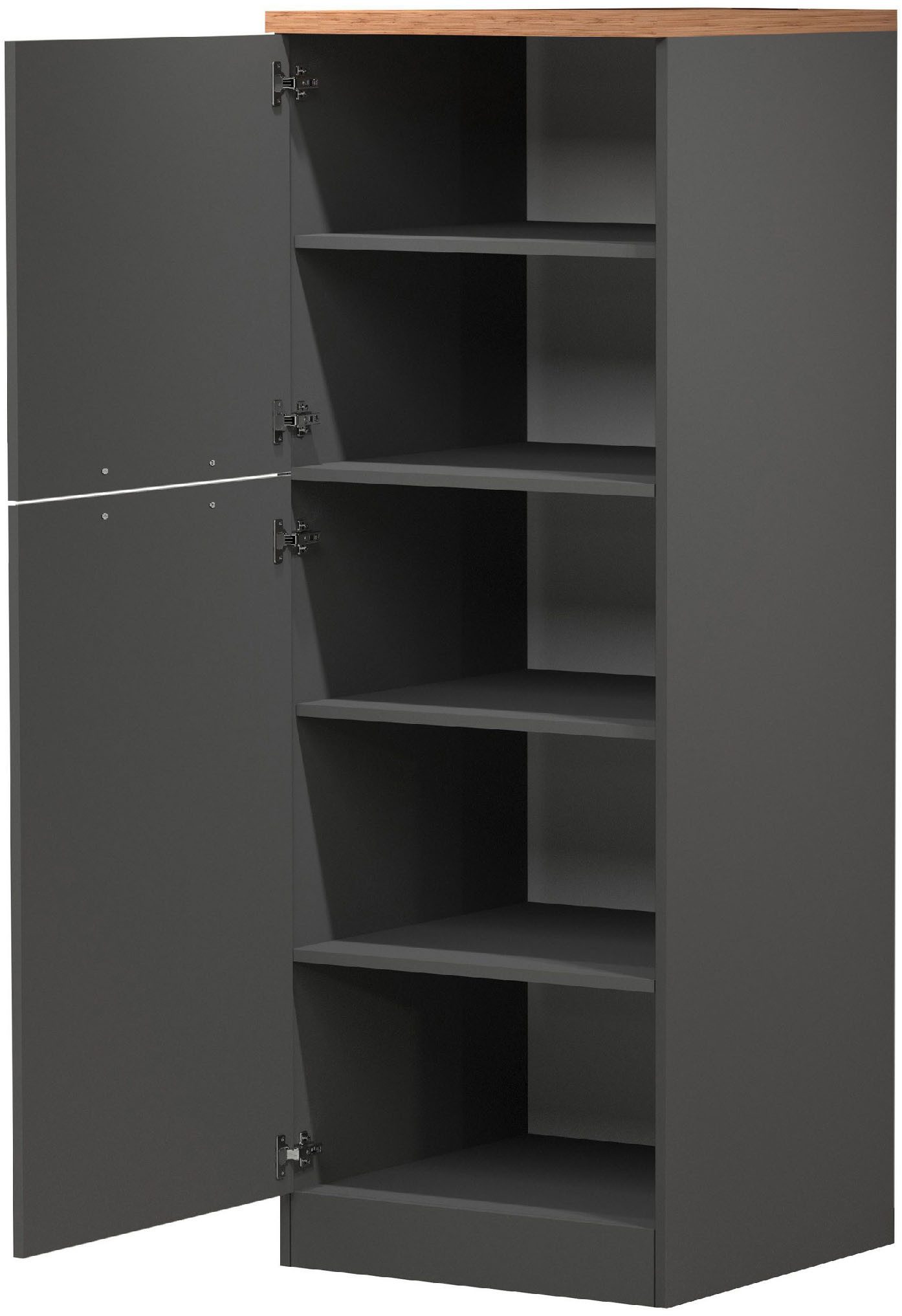 KOCHSTATION Vorratsschrank KS-Sole,Hauswirtschaftsschrank,Stauschrank,Küchenschrank Breite/Höhe 60/165 cm, 5 Fächer