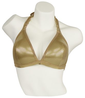 Miss Beach Triangel-Bikini-Top L/XL, wattiert, Glanz-Optik, Vorgeformtes Bikini-Oberteil