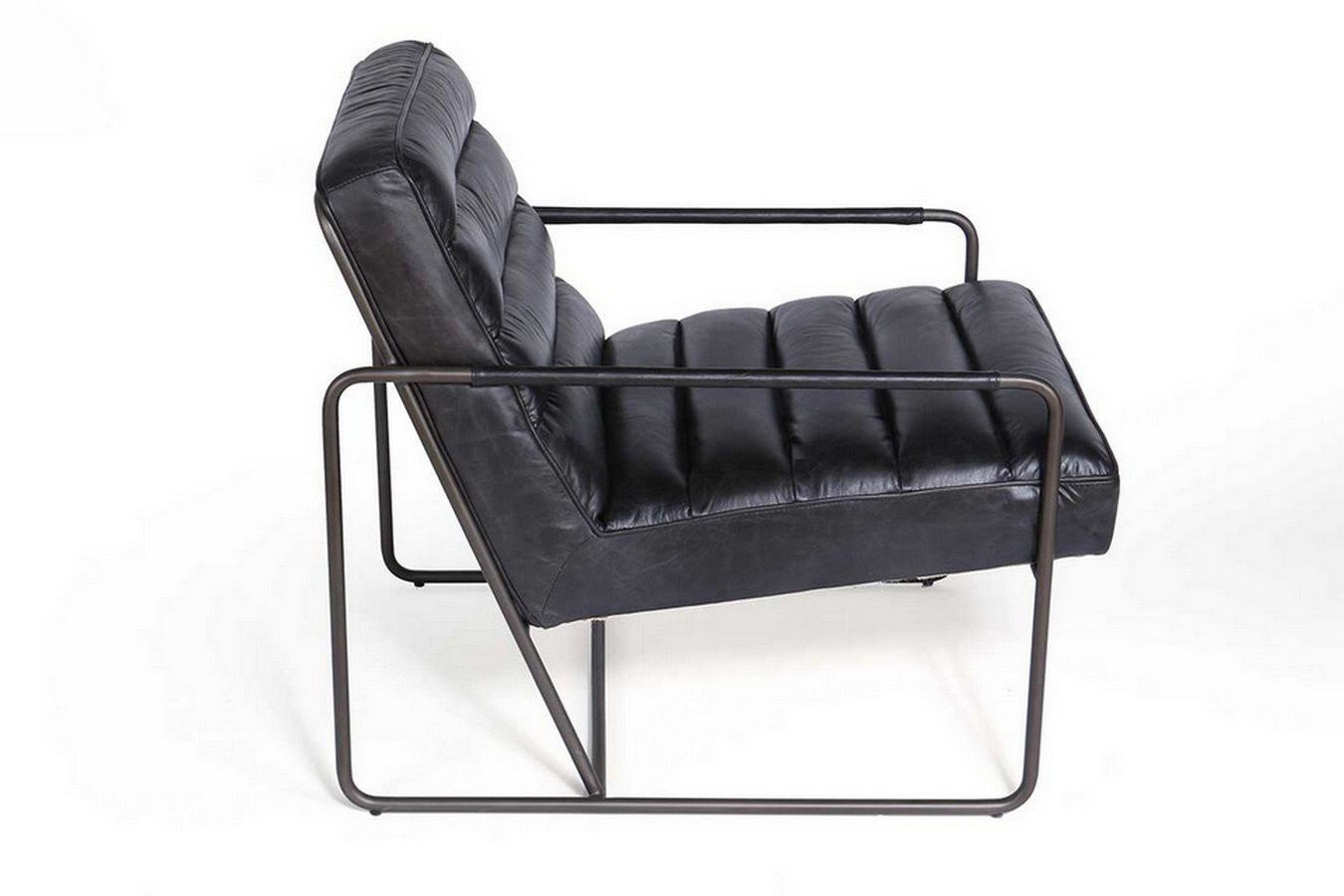 Lounge Sessel daslagerhaus Leder Loungesessel living Century schwarz