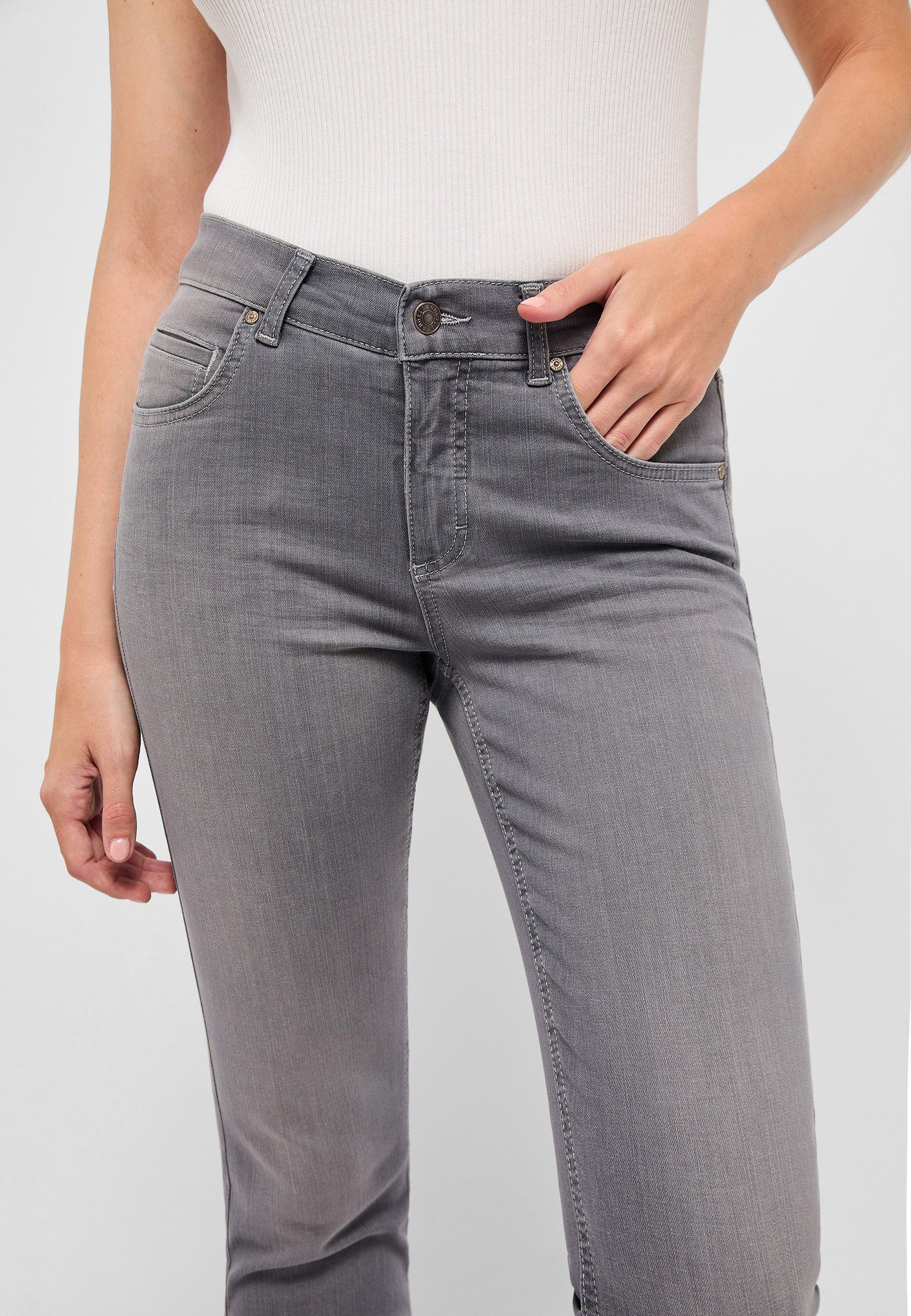 ANGELS Straight-Jeans Jeans Cici authentischem mit grau Denim