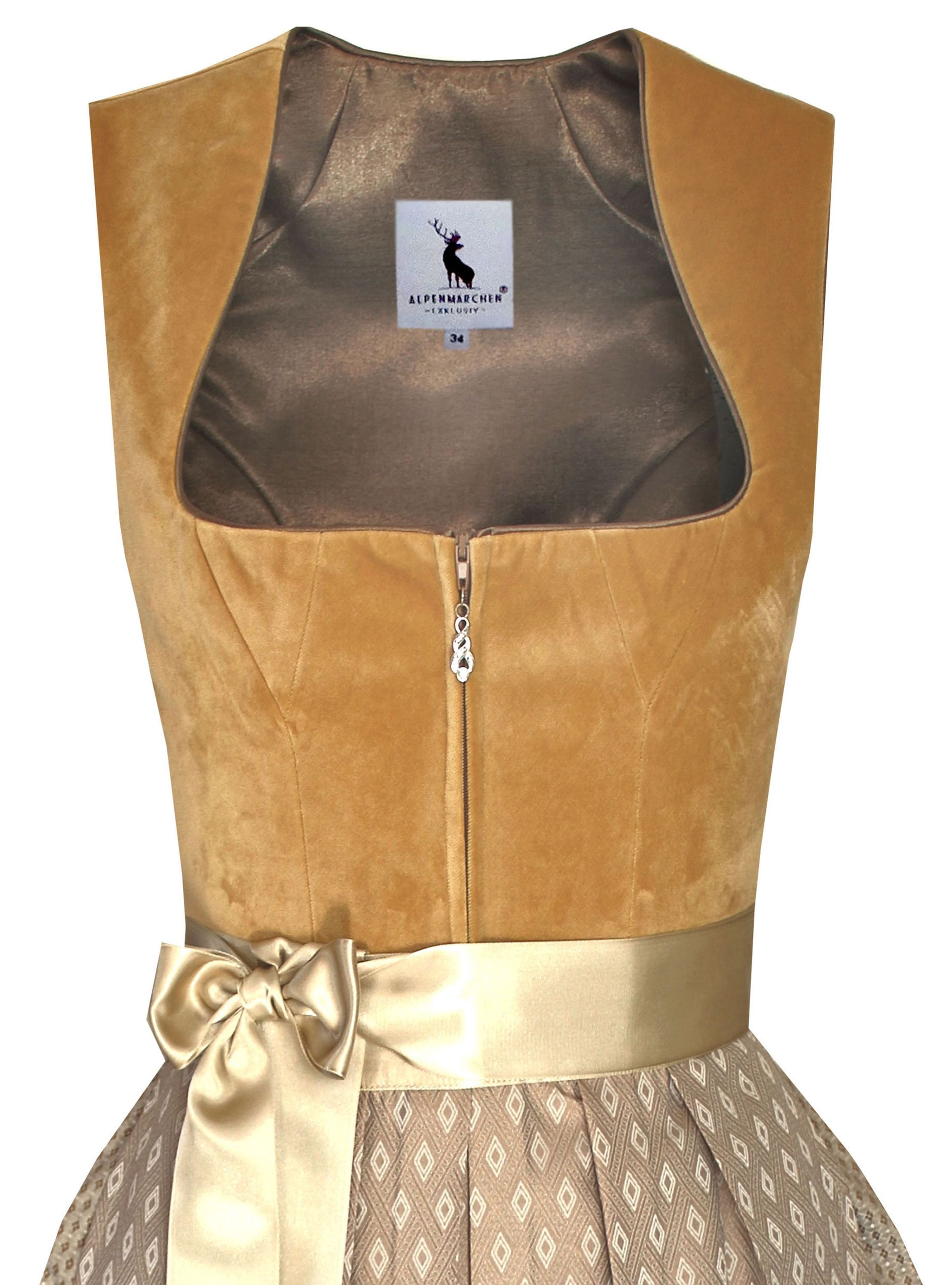 Alpenmärchen Dirndl Dirndl Adriana in Hellbraun - ALM1034 günstig online kaufen