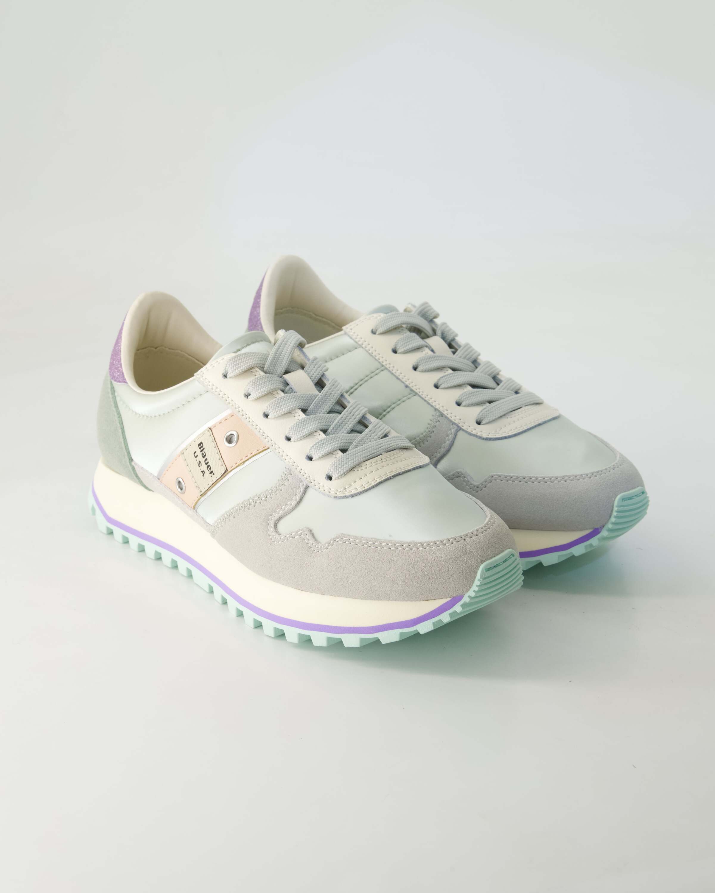 Blauer Millen Sneaker Obermaterial: Leder und Sonstiges Material