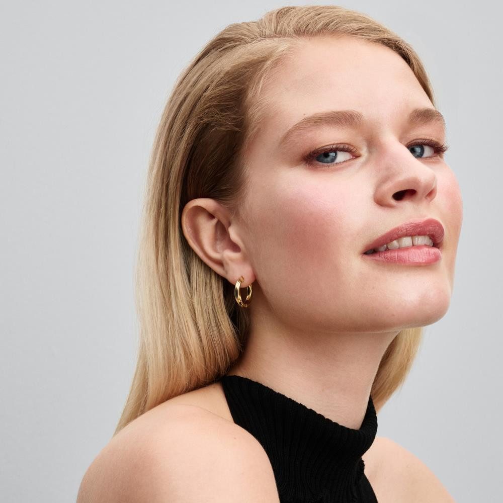 Pandora Paar Ohrstecker Verdrehte Damen Ohrringe, Essence, vergoldet von PANDORA