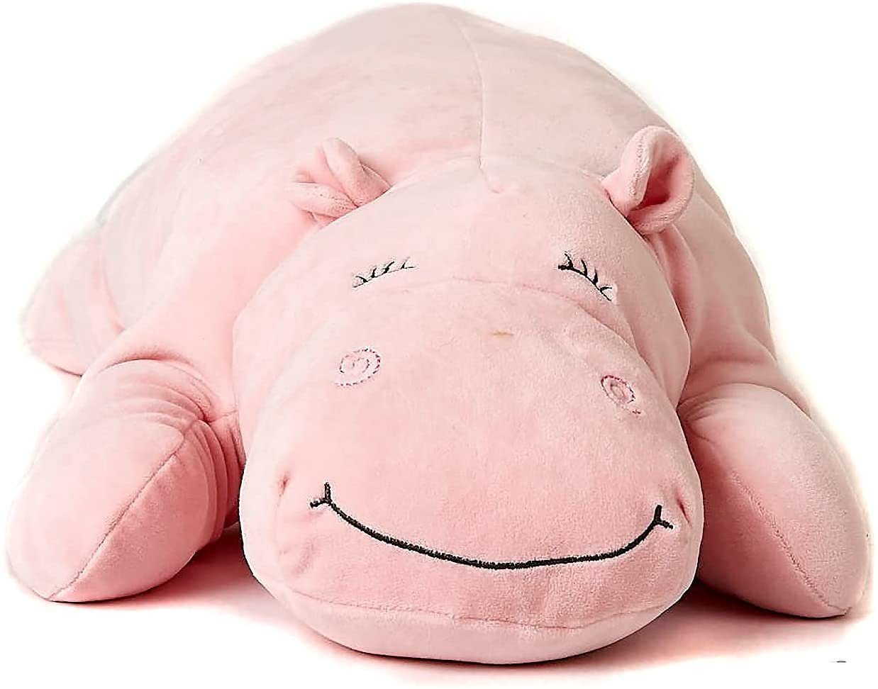 Uni-Toys Kuscheltier Plüsch-Kissen Nilpferd, ultraweich, 56 cm - hellblau/r günstig online kaufen