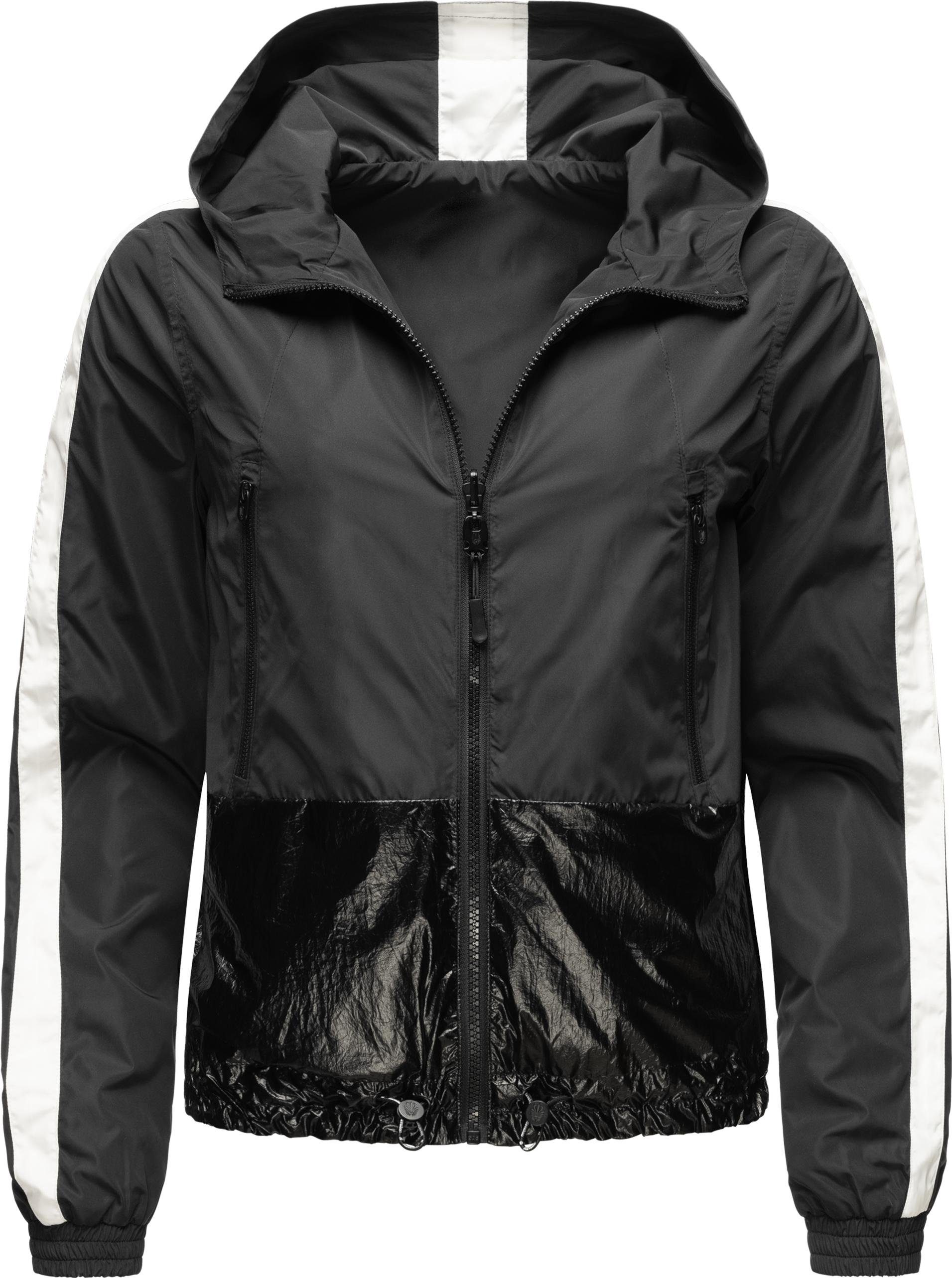 Das meistverkaufte Produkt dieser Saison! Navahoo Wendejacke mit ultraleichte Damen Übergangsjacke 2-in-1 schwarz Kapuze Sunitaa