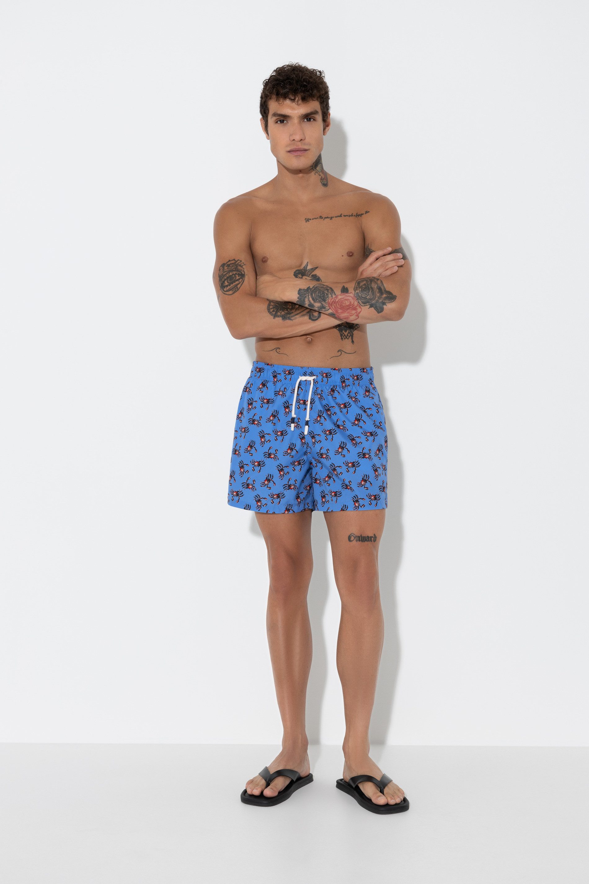 Mey Badeshorts Mey Herren Badeshort Serie Sea Dweller (1-St) Lässige Badeshorts mit Print, Chlorecht, Meerwasserresistent