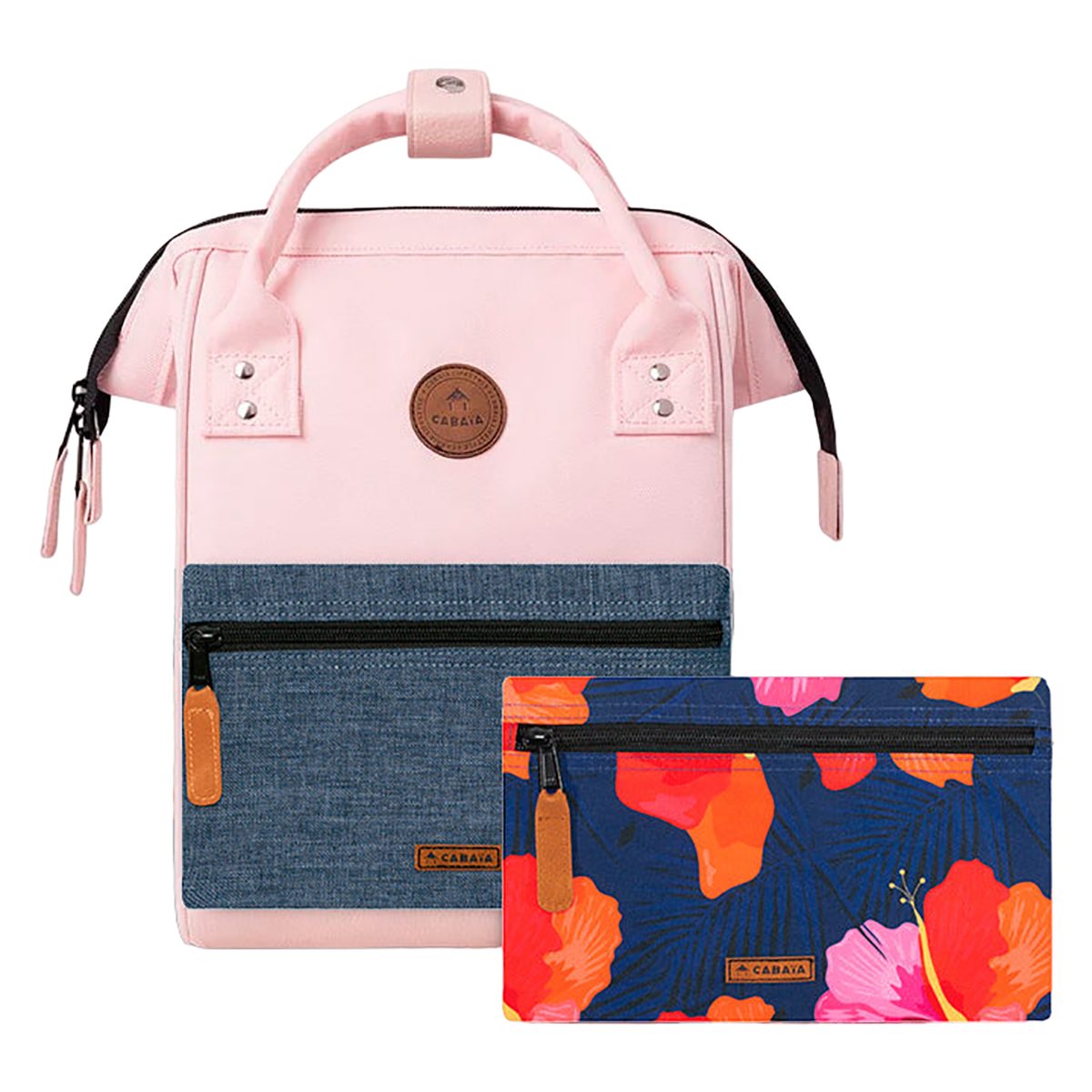 CABAIA Rucksack Adventurer Small Hanoi (Set, 3-tlg., inkl. 2 auswechselbaren Vordertaschen), Tagesrucksack mit austauschbaren Vordertaschen