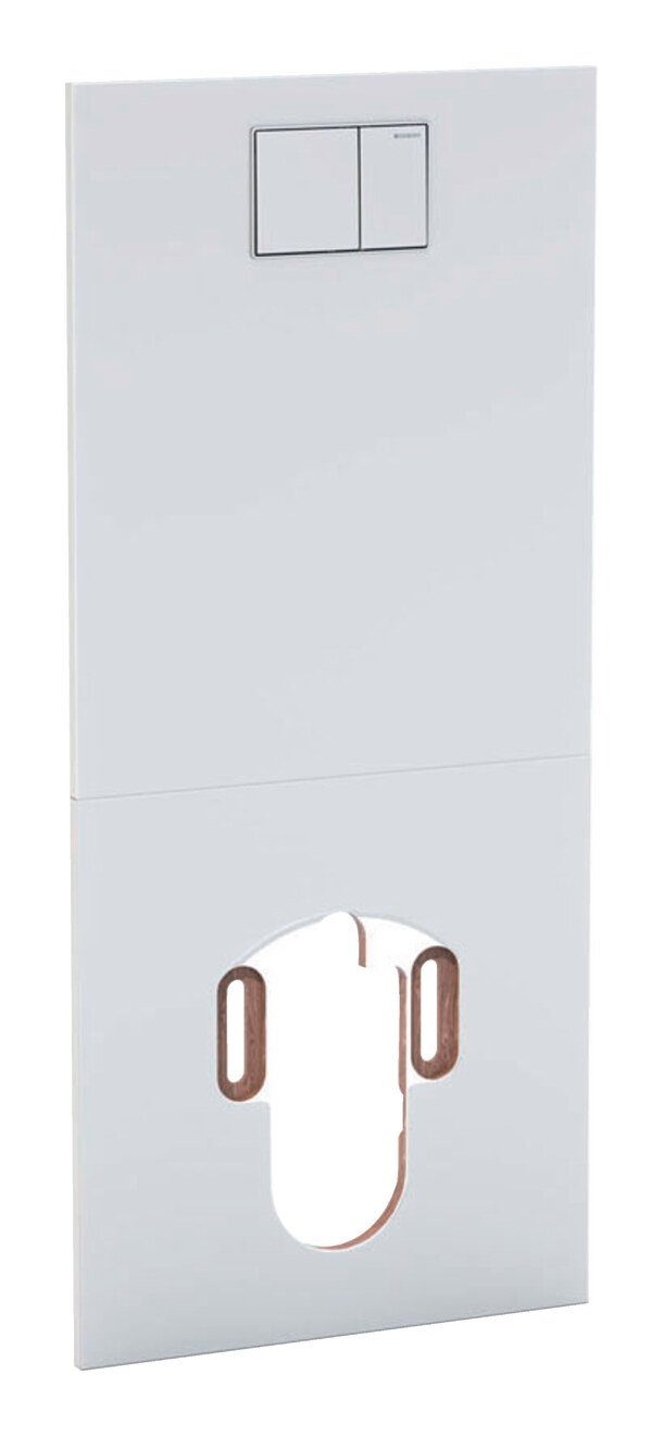 GEBERIT Dusch-WC-Sitz AquaClean, Sela/AquaClean Mera Designplatte für Aufsatz für WC - Glas Weiß