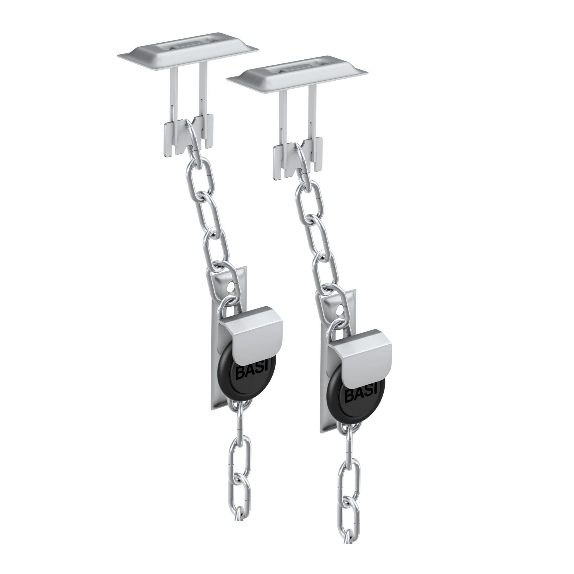 BASI Gitterrostsicherung Kellerschacht-Schutz, Sicherung für Kellerfenster, 1 Paar - 2 Stück, (Packung, 1-tlg), mit Halteplatten aus Edelstahl, Fluchtweg-Schloss, 1 Paar (2 Stück)