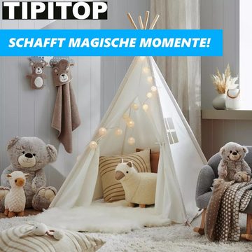 MAVURA Tipi-Zelt TIPITOP Kinder Tipi Zelt Tippi Spielzelt Kinderzelt Kinderzimmer, mit Fenster 120x120x140