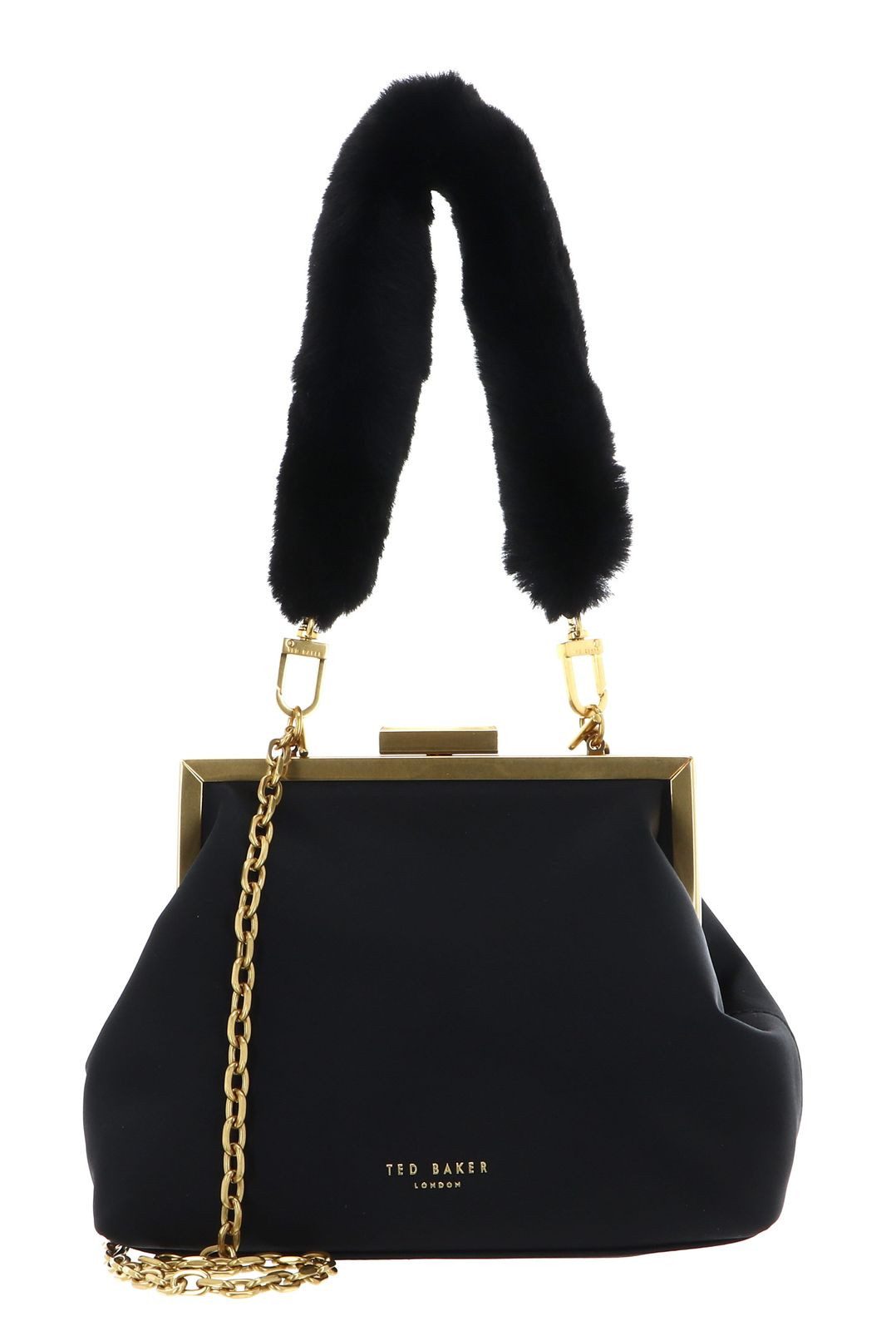 Ted Baker Abendtasche Purcey Satin Fur Handle Clutch Bag