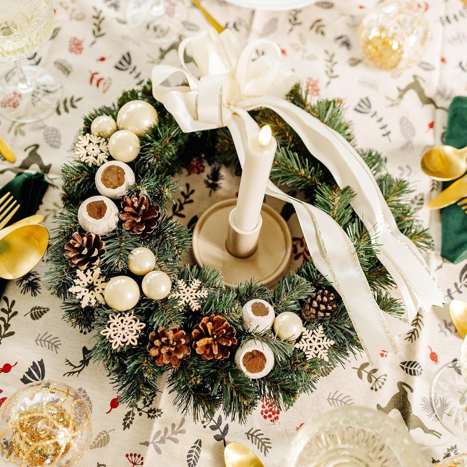 Kunstkranz Weihnachtskranz Türkranz Weihnachten Künstlich Durchmesser 35 cm günstig online kaufen