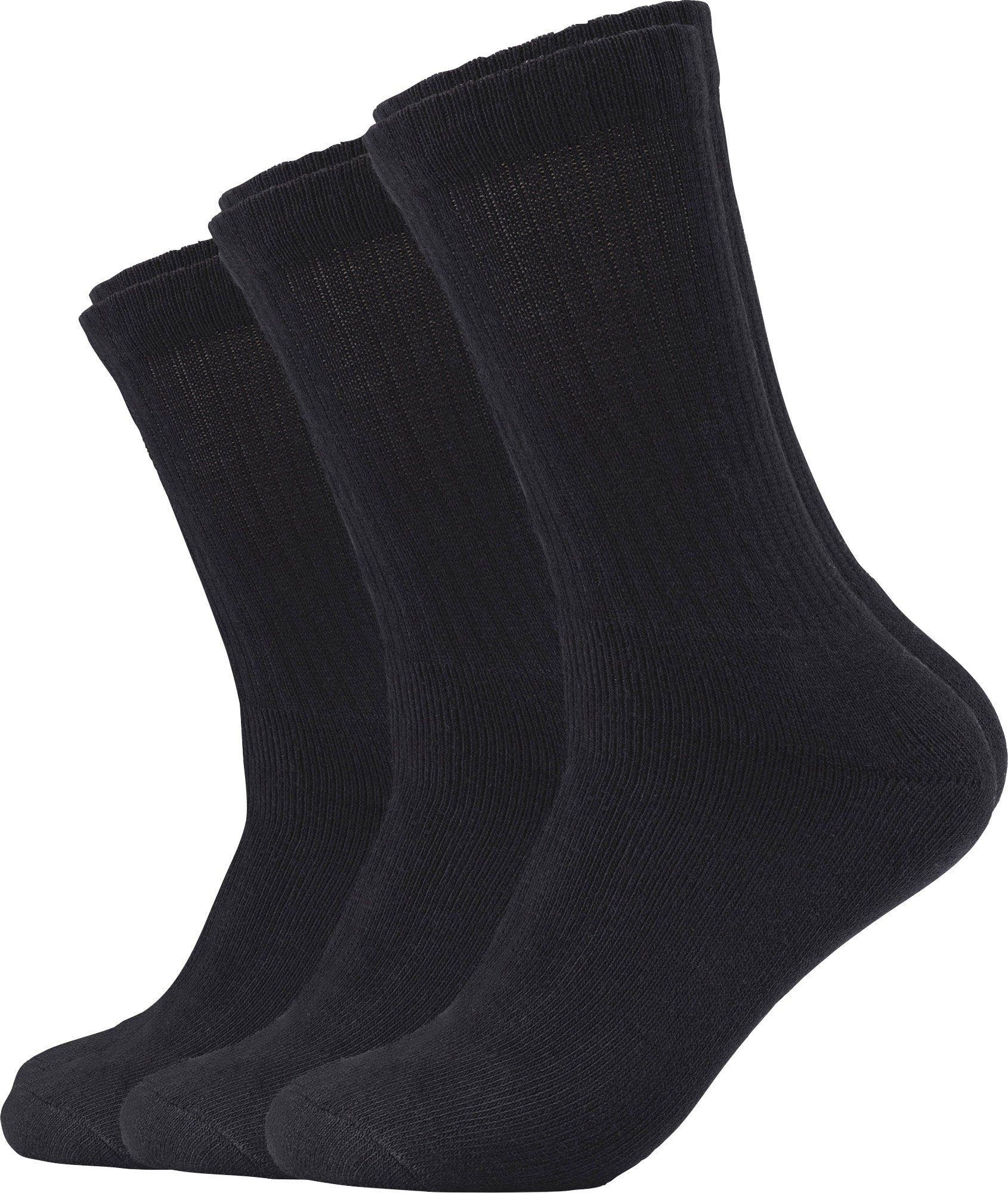 s.Oliver Socken Unisex-Sportsocken 3 Paar Uni schwarz