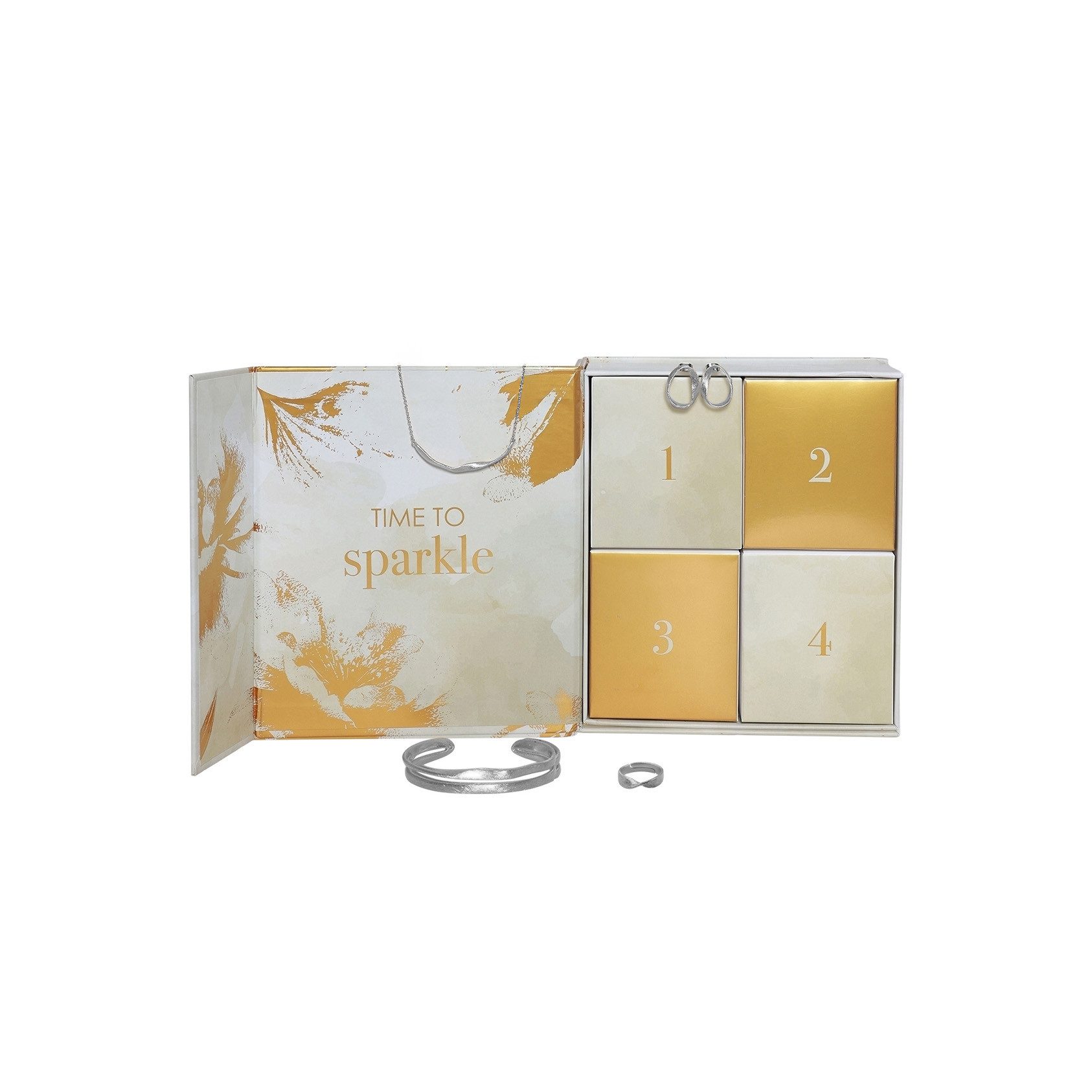 Heideman Schmuck-Adventskalender Heideman Schmuck Geschenkbox – Fineline (25-tlg), Schmuckset mehrteilig Schmuck für Frauen - 4 Schmuckstücke