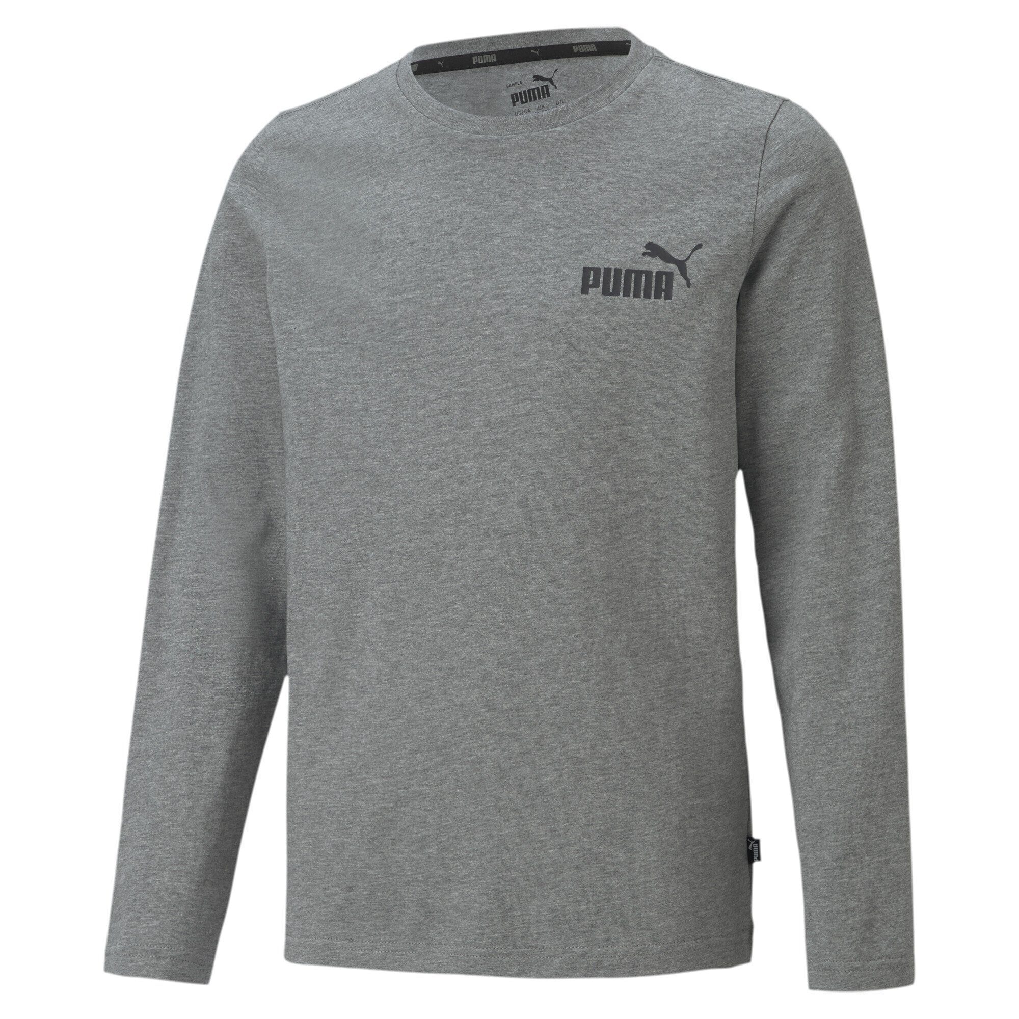 PUMA T-Shirt Essentials Longsleeve Jugendliche Medium Gray Heather | Sport-T-Shirts