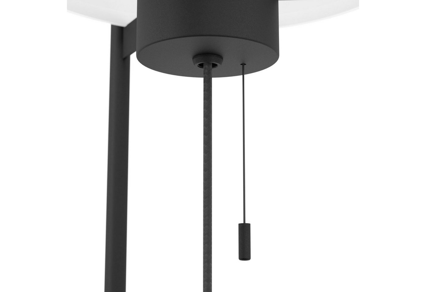 Joop! Tischleuchte »ROUND LIGHTS BLACK«, Tischleuchte mit rundem, gewebtem Textil-Leuchtenschirm in Weiß und eingelassenem Metall-Dekorband in Schwarz-kaufen