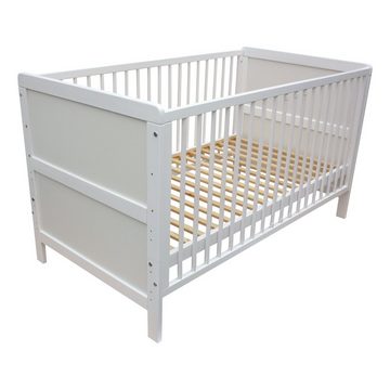 Micoland Kinderbett Kinderbett Juniorbett Beistellbett 140x70 cm 3in1 weiß