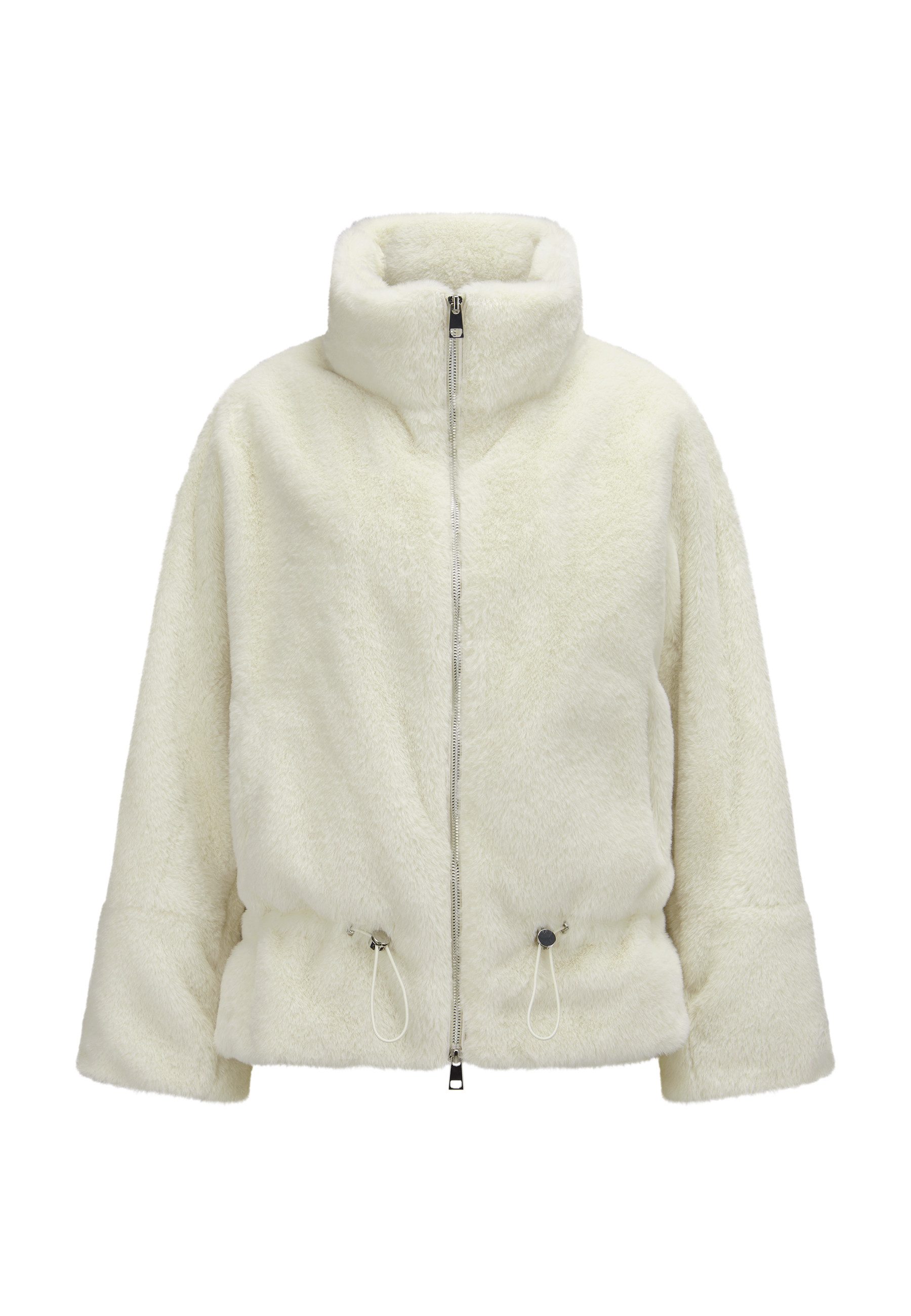 Milestone Fellimitatjacke MSDana Damen casual Zwei Wege RV mit Tunnelzug