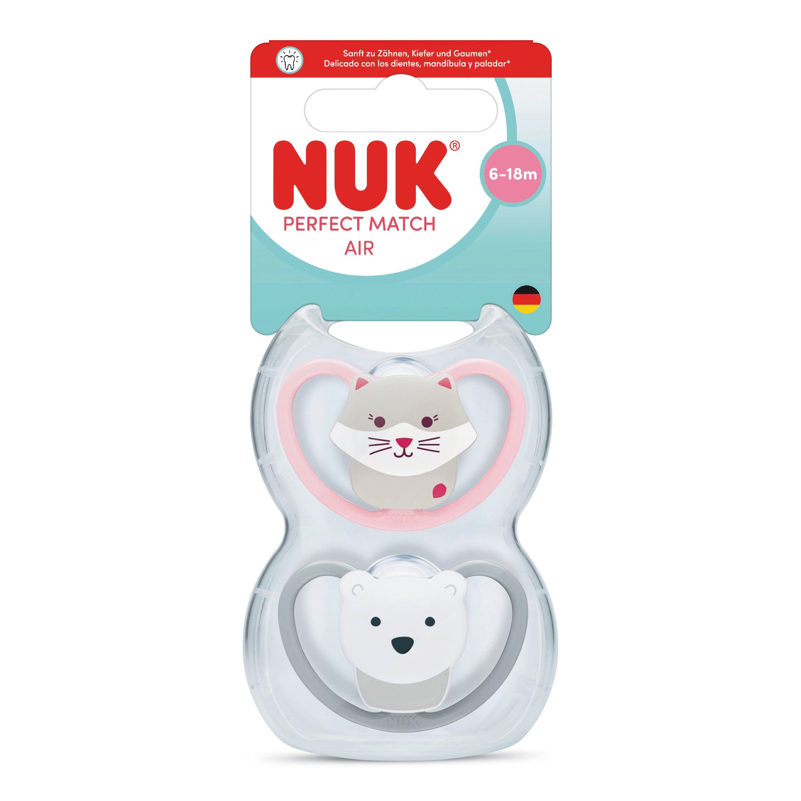 NUK Schnuller Perfect Match Air Silikon 2er Pack