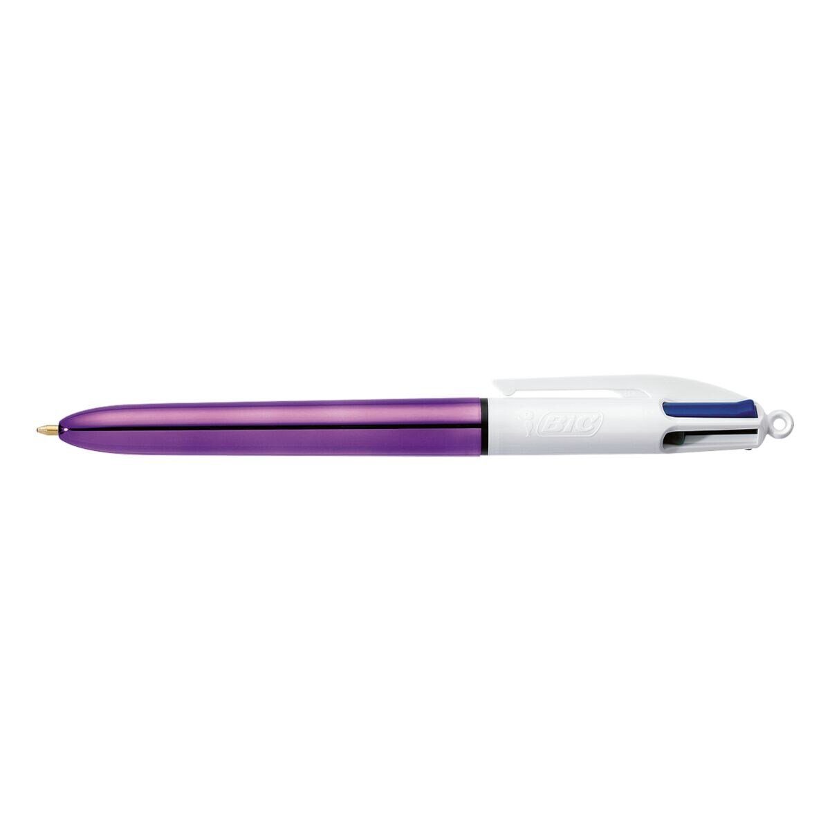 BIC Kugelschreiber 4 Colours Shine, 4 Farben in einem Stift