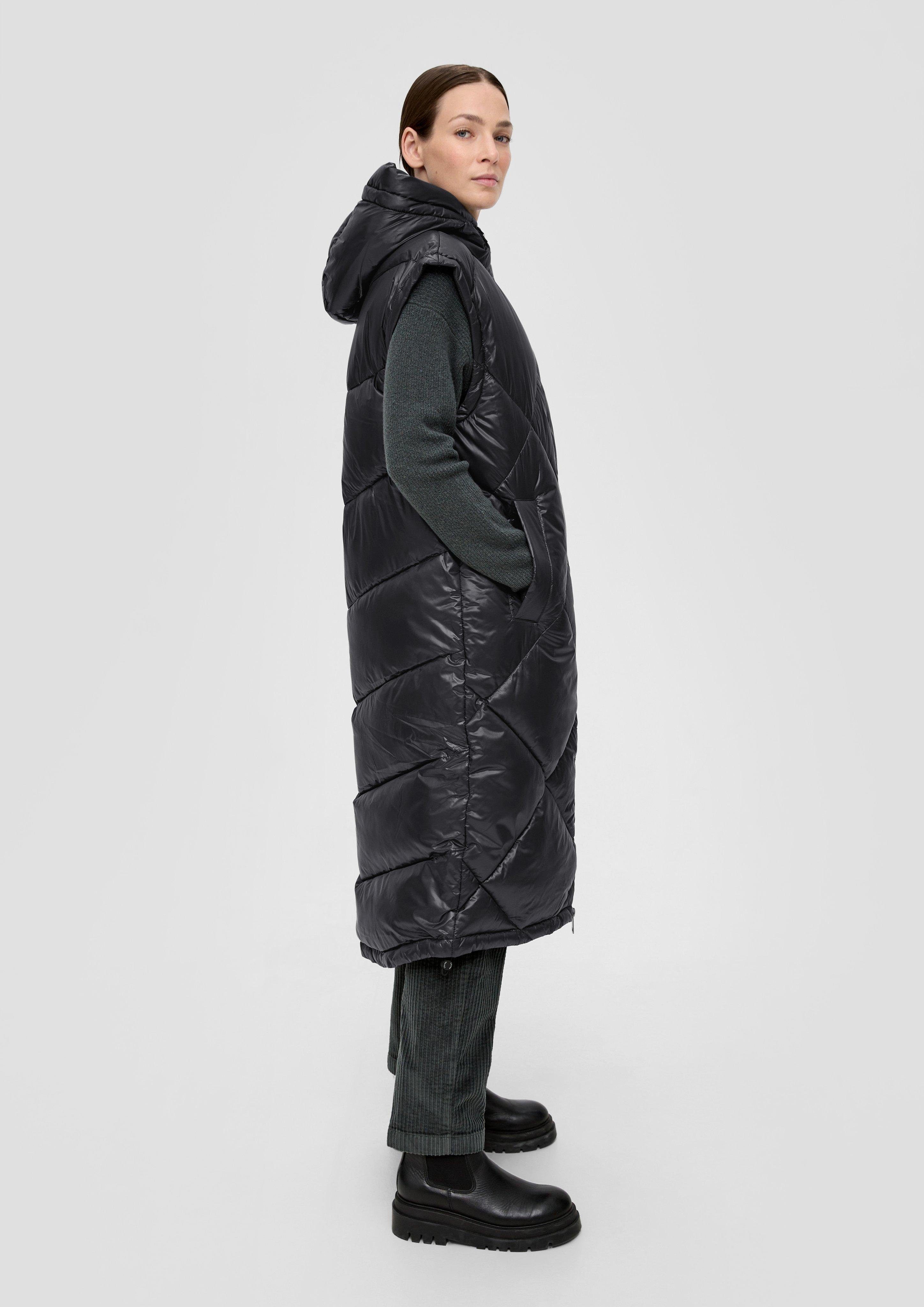 S.Oliver Outdoor Weste – Mit Kapuze, Stehkragen & Reißverschluss | Regular Fit, ärmellos | Praktische Taschen, Für Herren