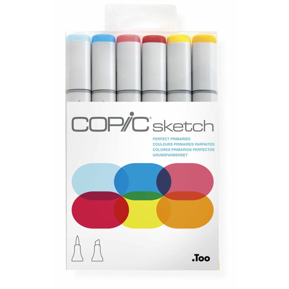 COPIC Marker Sketch Marker Set - Grundfarben - 6 Stück, (1-tlg)