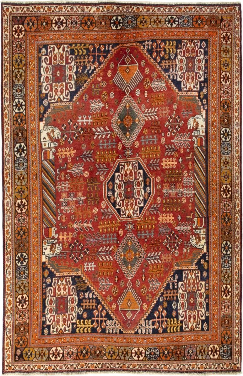 Orientteppich Shiraz 169x256 Handgeknüpfter Orientteppich / Perserteppich, Nain Trading, rechteckig, Höhe: 10 mm