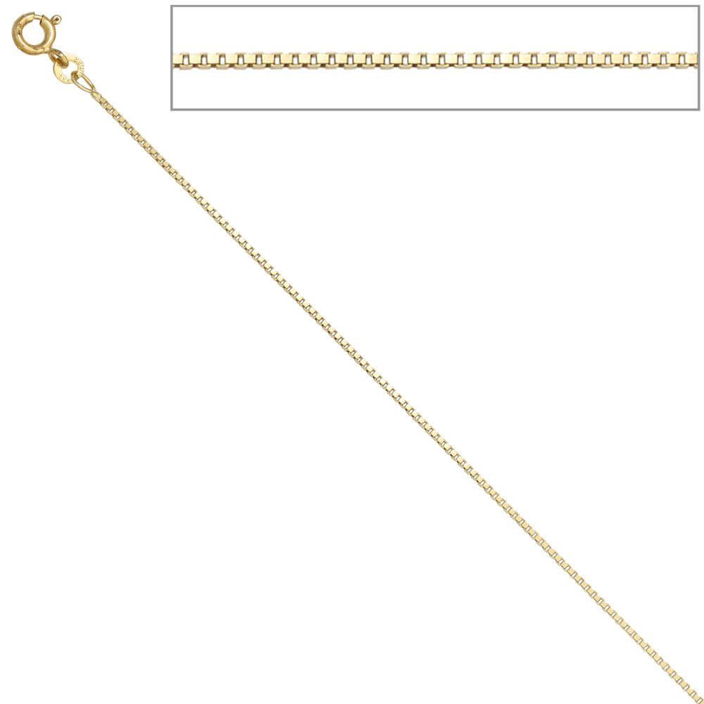 333 Venezianerkette Gelbgold Goldkette Gold Goldkette Schmuck 38cm Collier Krone 1,0mm Kette Halskette