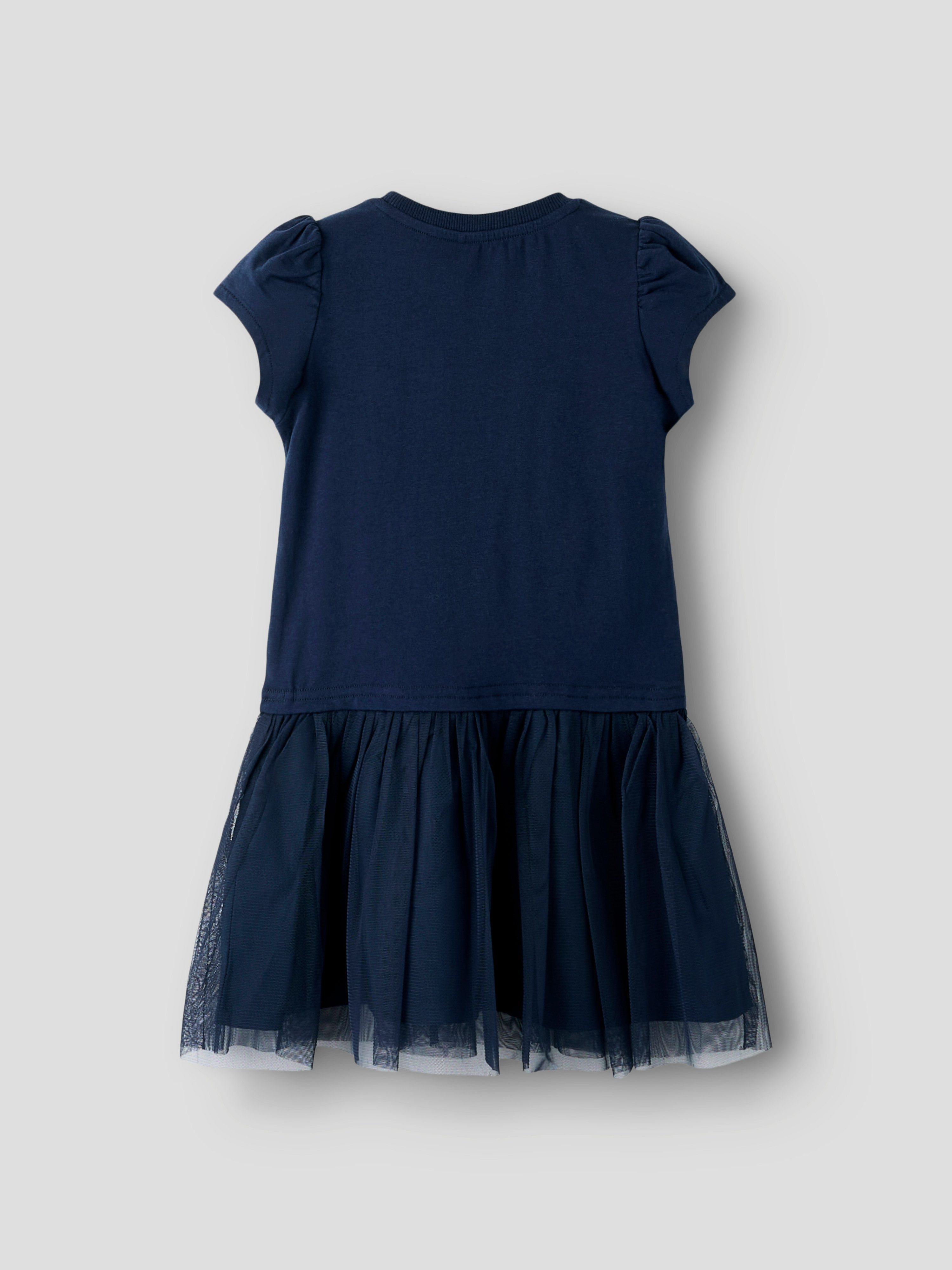 Name It Jerseykleid NMFMEMMA FROZEN SS TULLE DRESS LNOOS WDI Materialmix, regular fit