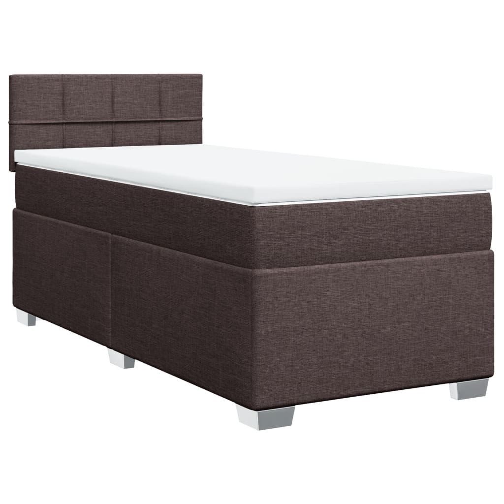 vidaXL Bett Boxspringbett mit Matratze Dunkelbraun günstig online kaufen