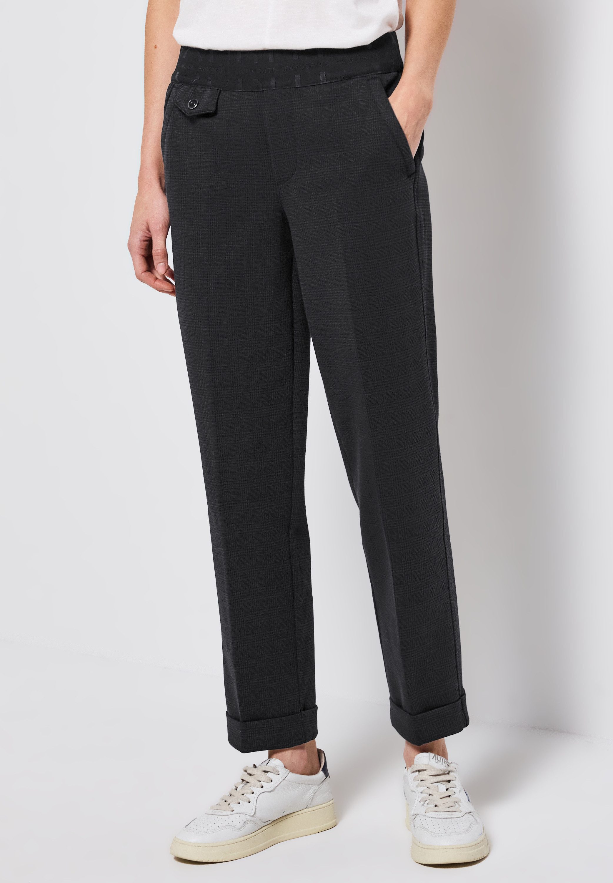 STREET ONE Chinohose mit Schriftzug am Bund günstig online kaufen