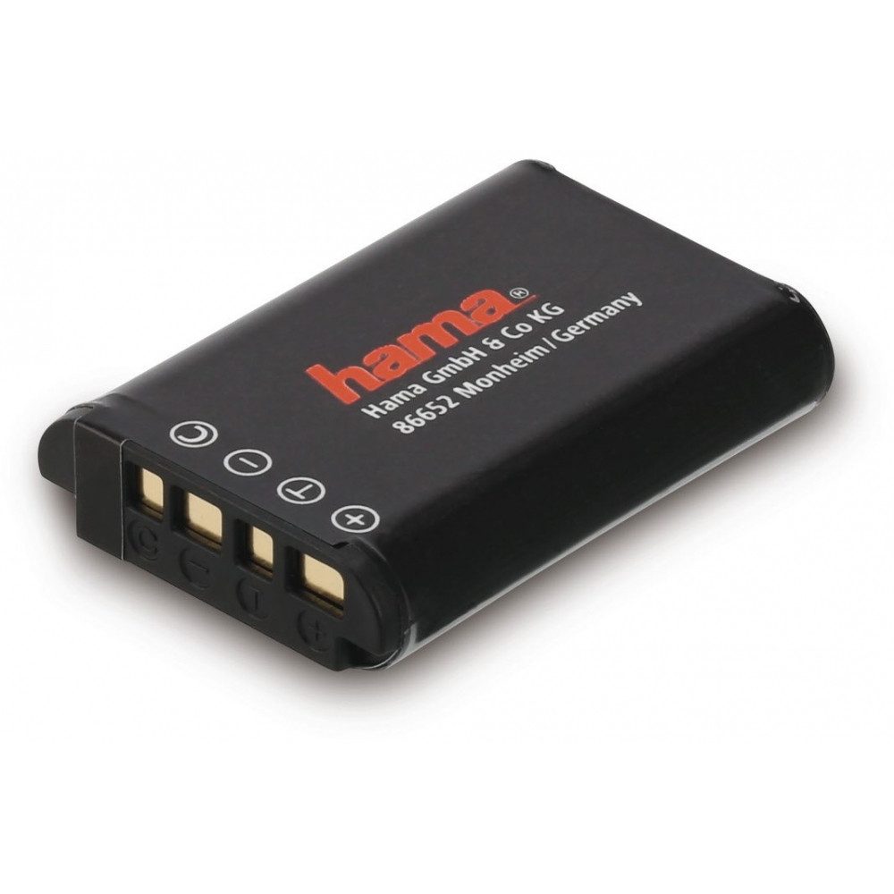 Hama 00077519 Li-Ion-Akku DP 460 Akku schwarz Batterie, Hohe Energiedichte, geringe Selbstentladung, kein Memory-Effekt