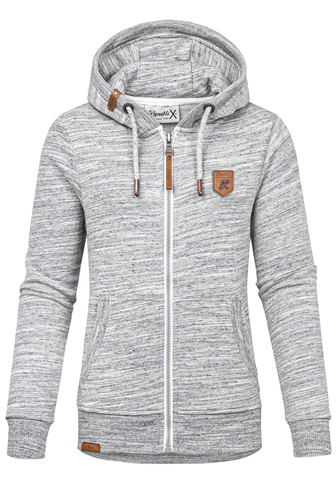 REPUBLIX Sweatjacke FREYA Damen Hoodie Sweatshirt Pullover Zipper Jacke günstig online kaufen