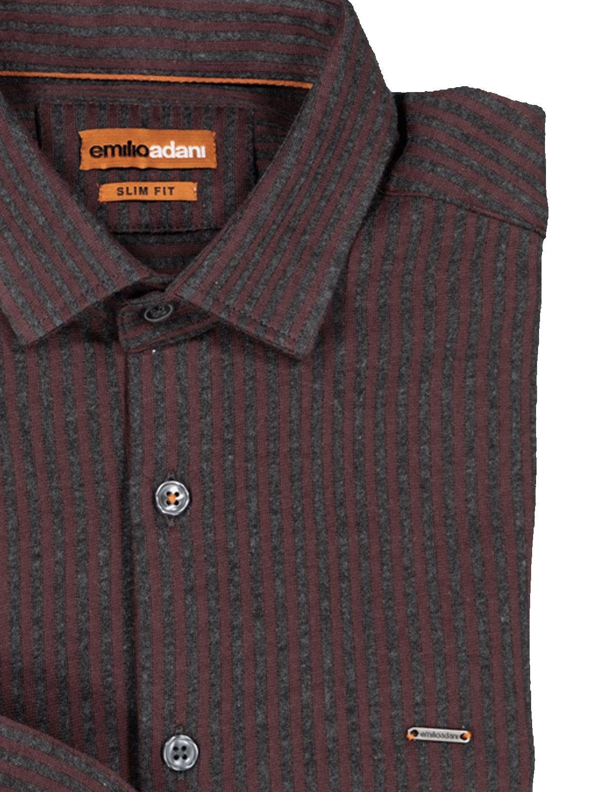emilio adani Langarmhemd emilio adani Herren Langarm-Hemd regular, Bordeaux