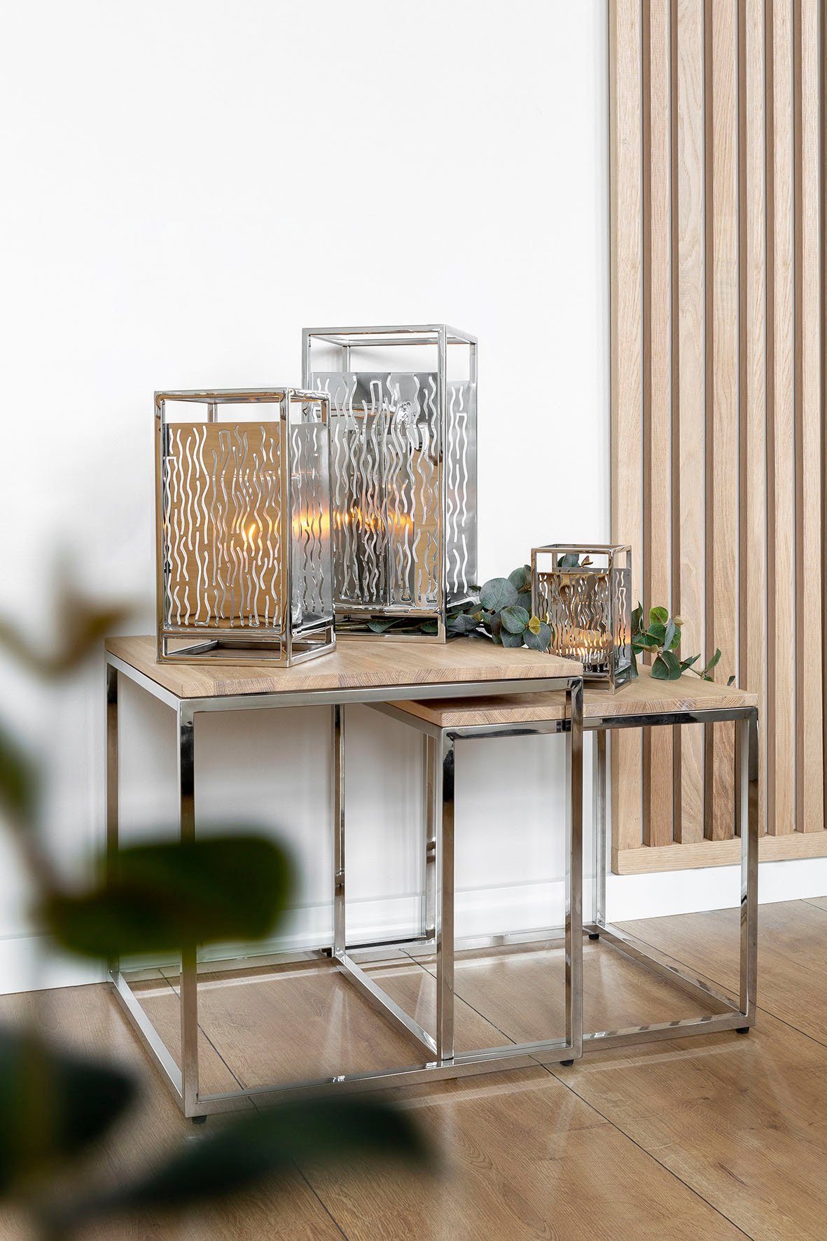 Fink Windlicht Kerzenhalter NICOSA (1 St), aus Edelstahl und Glas, mit ausg günstig online kaufen