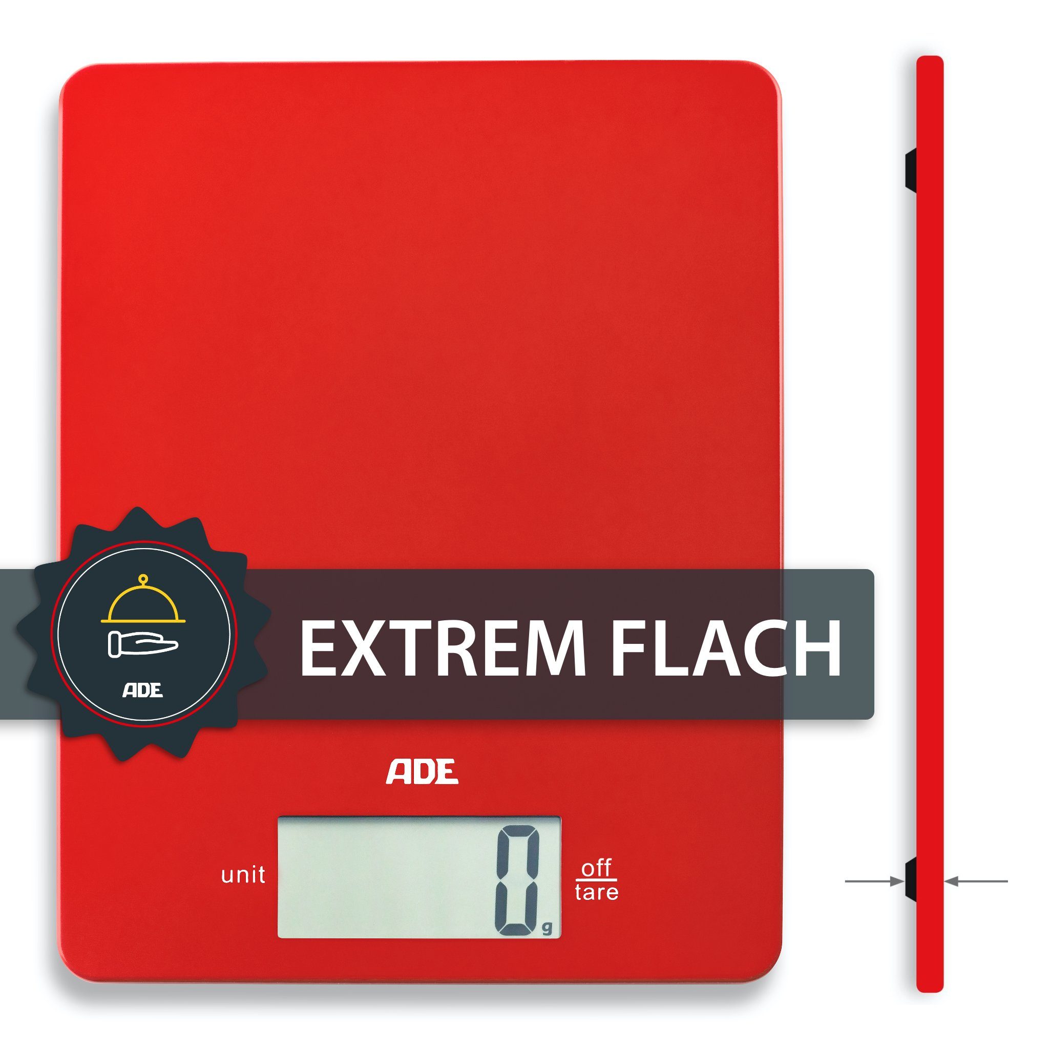 Küchenwaage extrem flache Waage, nur 9mm hoch