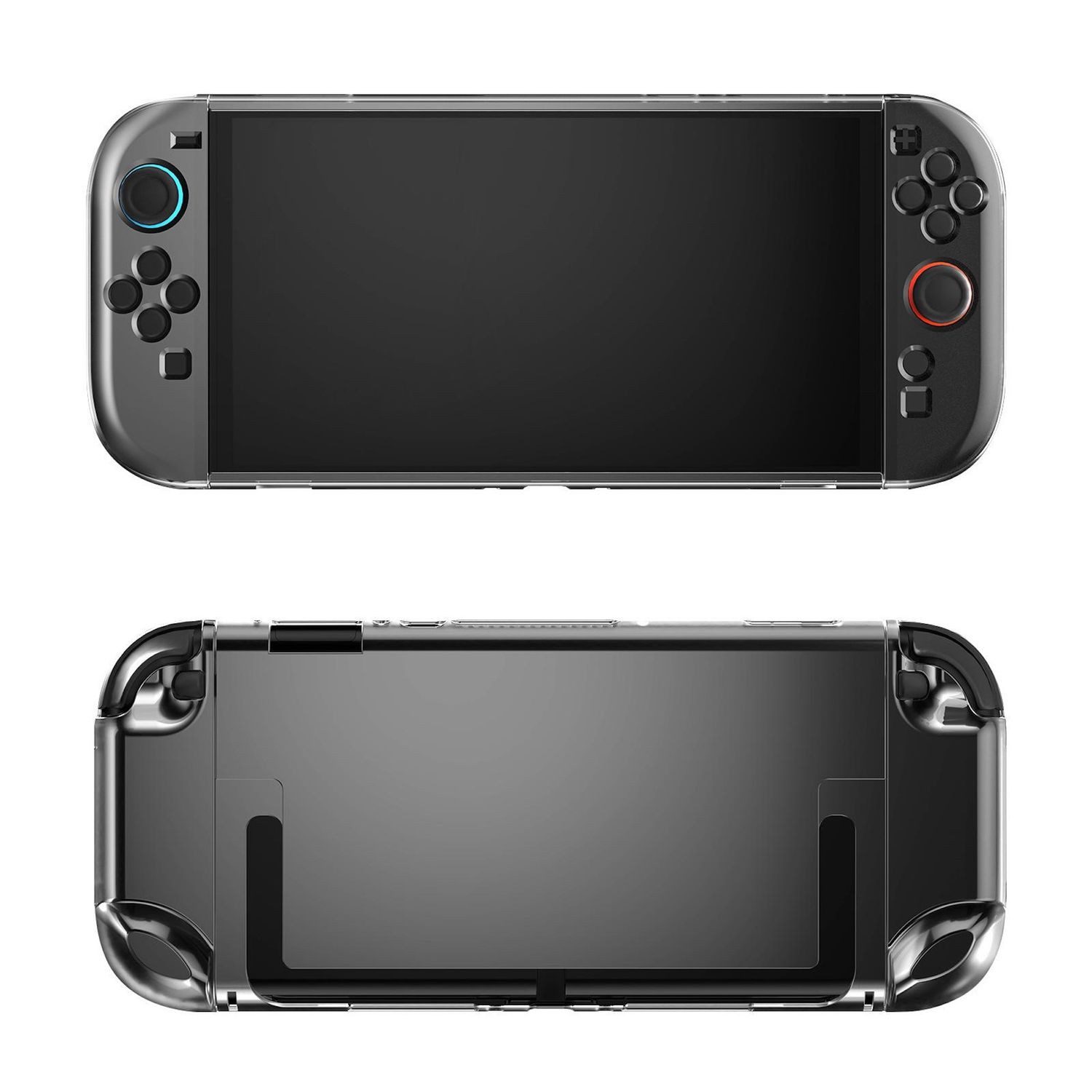 Wigento Handyhülle Für Nintendo Switch 2 Split Gamepad Kunststoff Hülle Transparent, Split-Hülle mit TV-Dock-Kompatibilität