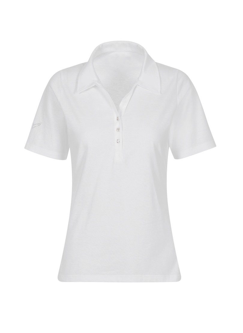 Trigema Poloshirt TRIGEMA Poloshirt aus Baumwolle mit Kristallsteinen (1-tl günstig online kaufen