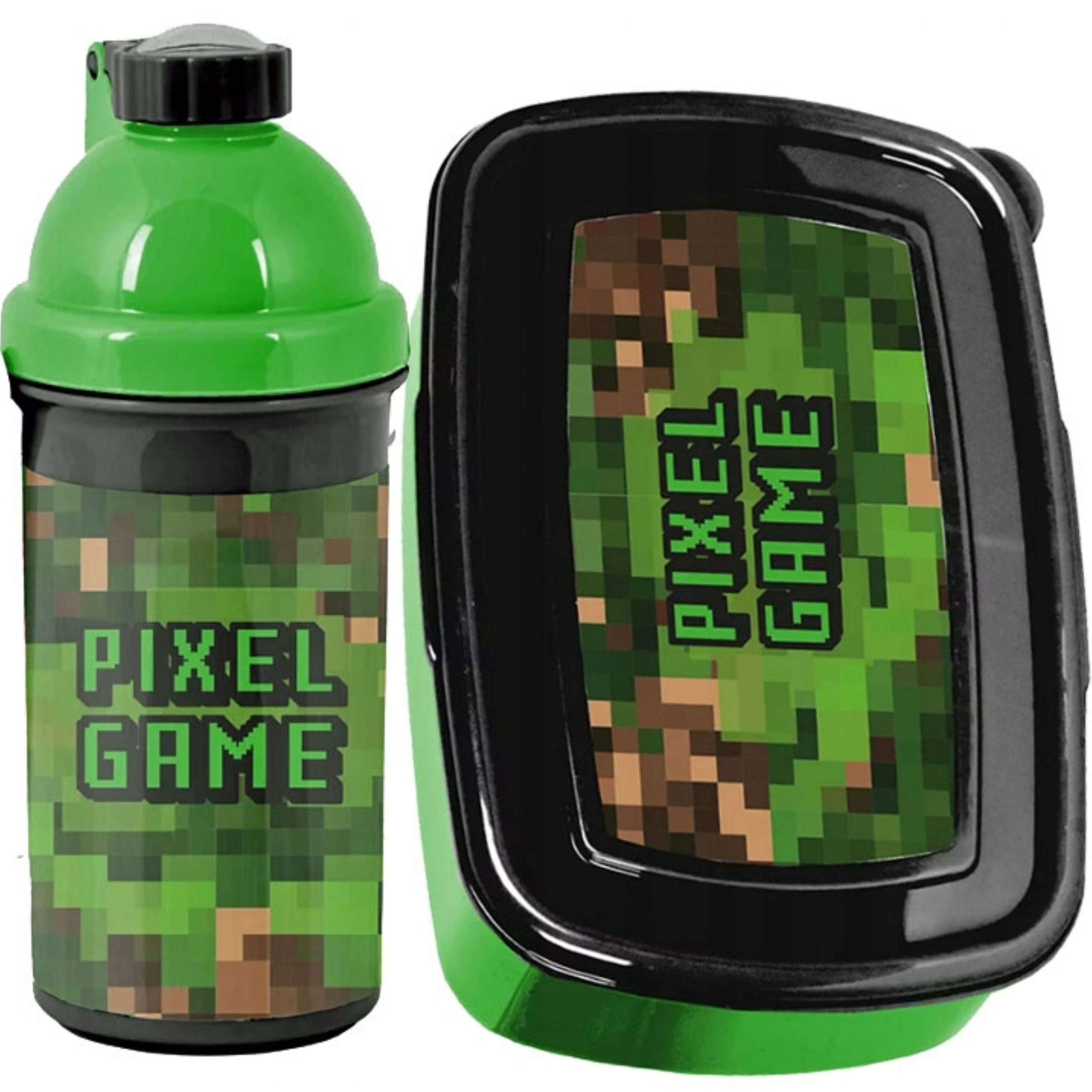 Minecraft Frühstücks-Set Gaming-Frühstücksset für Jungen – Flasche & Brotdose, BPA-frei