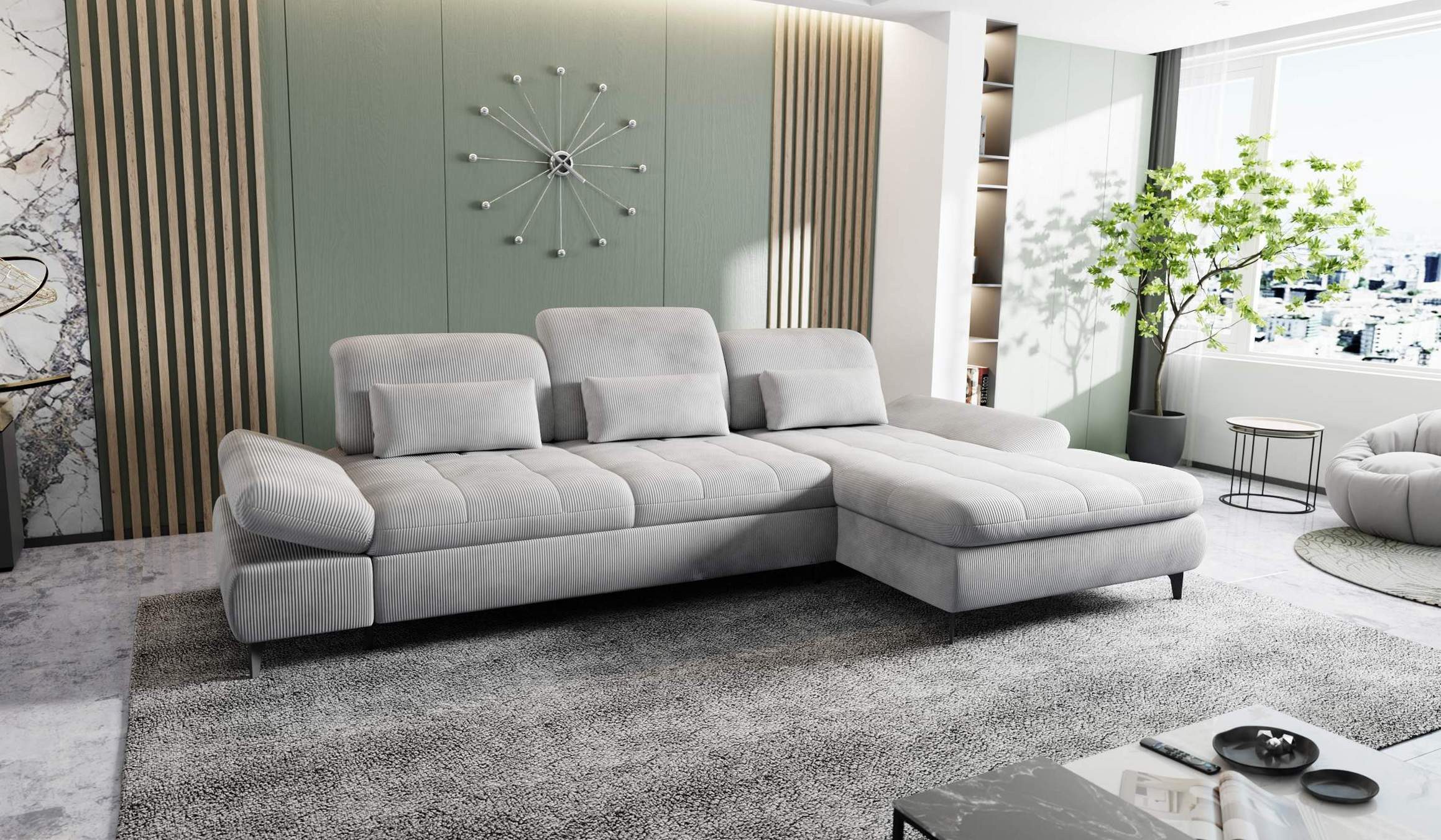 Hygger Möbelhaus Ecksofa „Nola“ L-Form mit günstig online kaufen